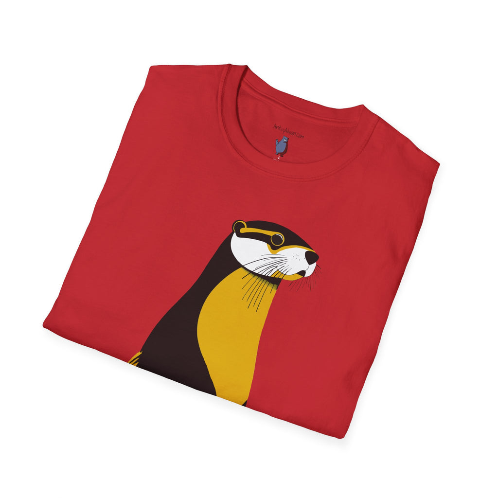 Looking for a Lazy River Graphic Art River Otter Tee - 100% Cotton T-Shirt