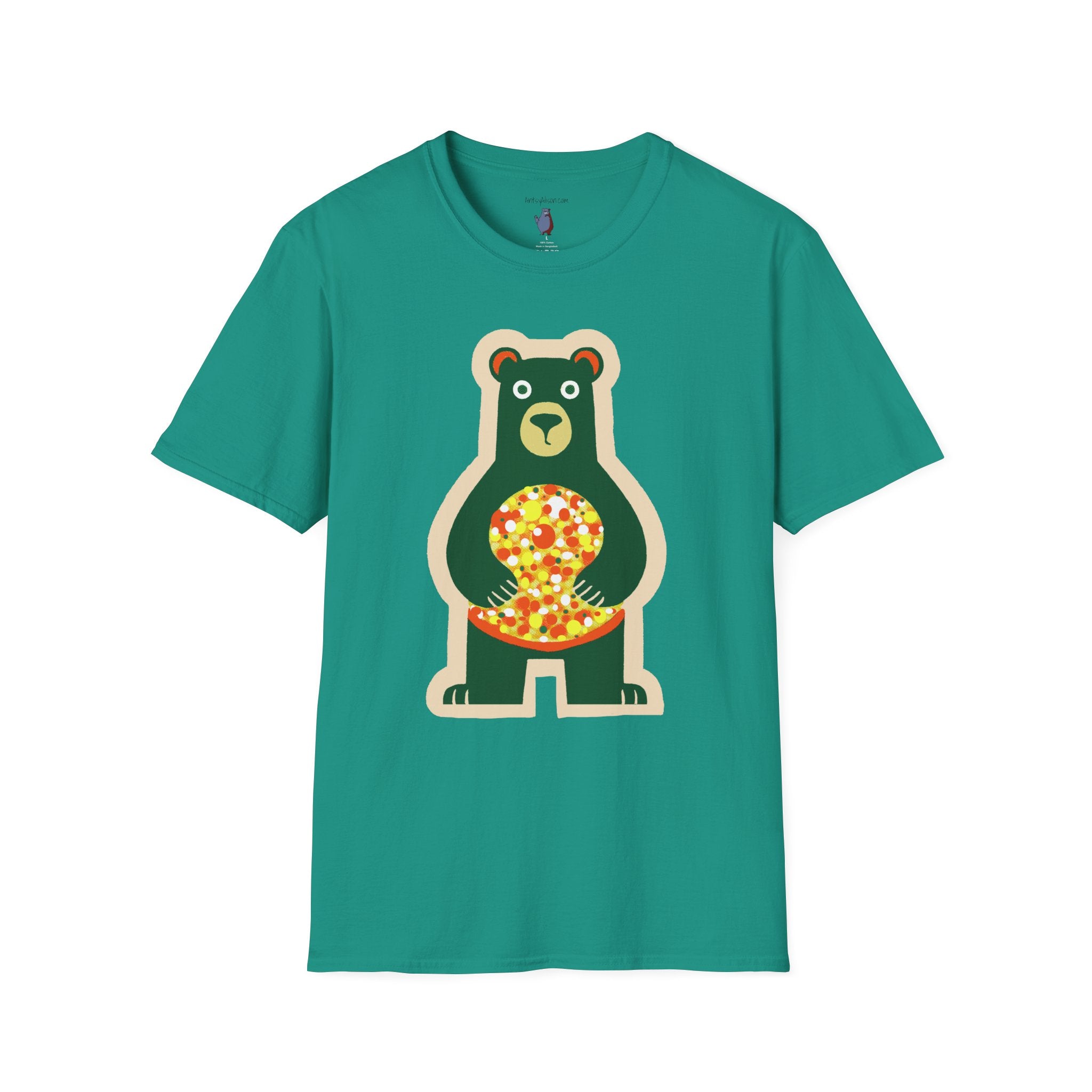 Mod Gumball Bear Graphic Art Tee - 100% Cotton T-Shirt