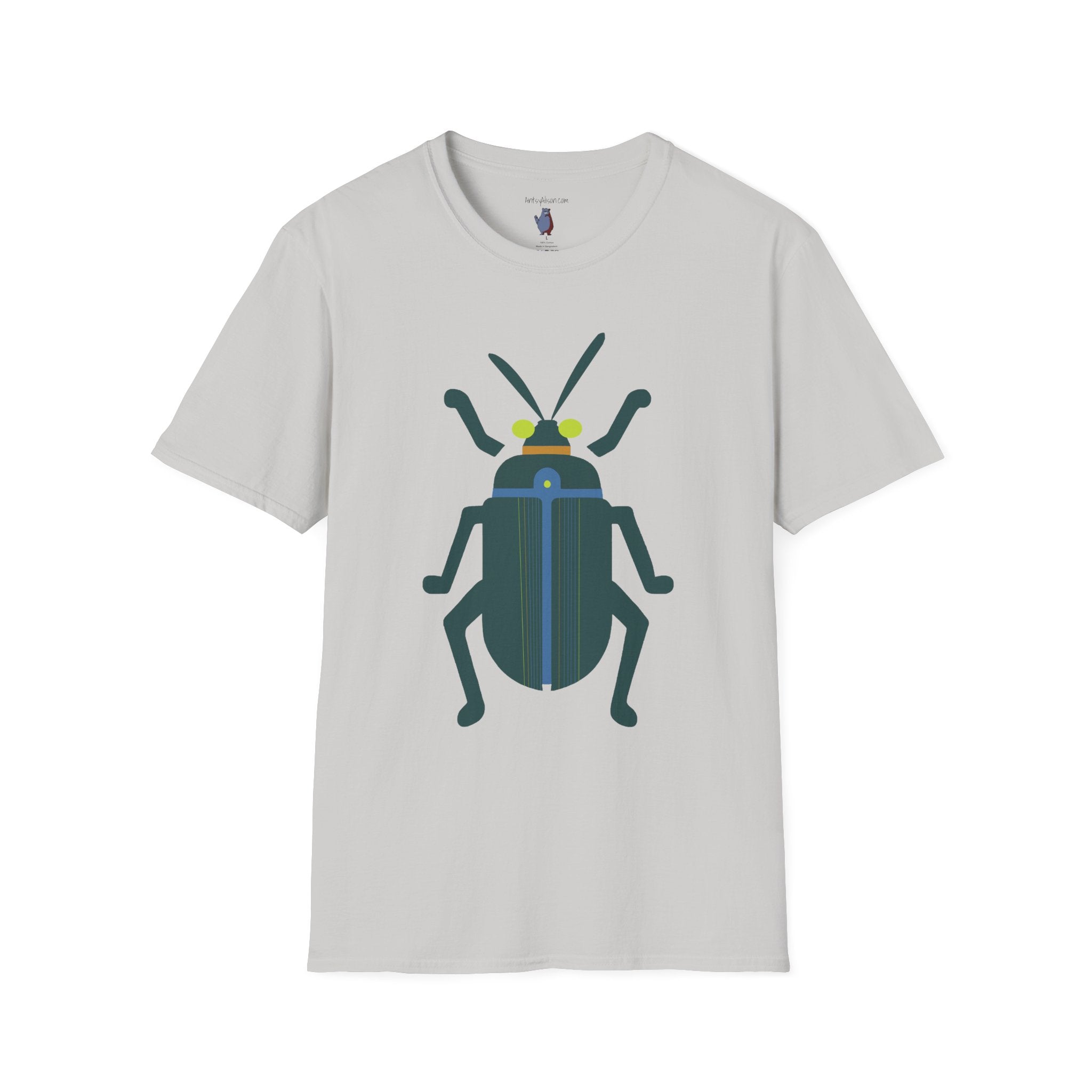 Midwest Modern Beetle Number Four Graphic Art Tee - 100% Cotton T-Shirt