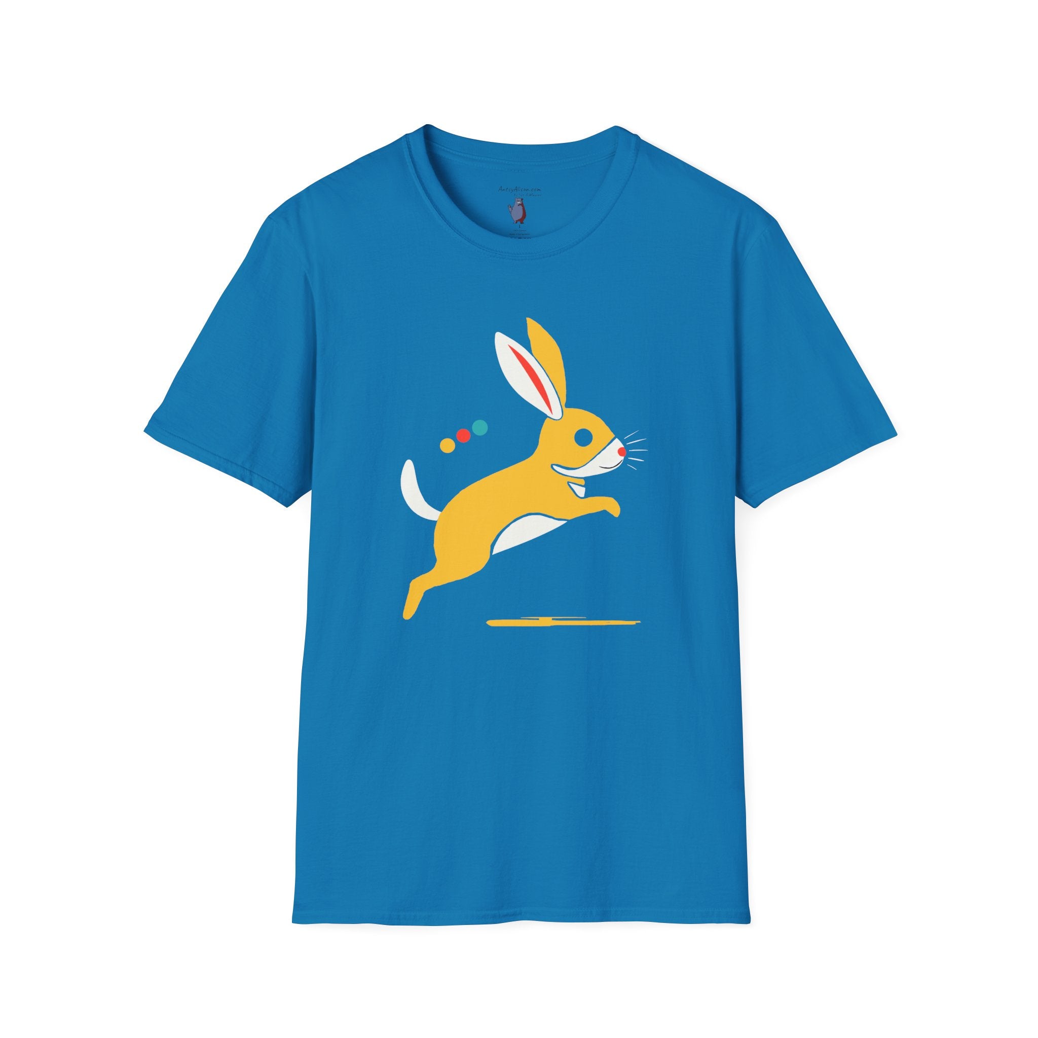 Midwest Modern Run Rabbit Run #5- 100% Cotton Graphic Tee - animal lovers, rabbit, bunny, easter, spring