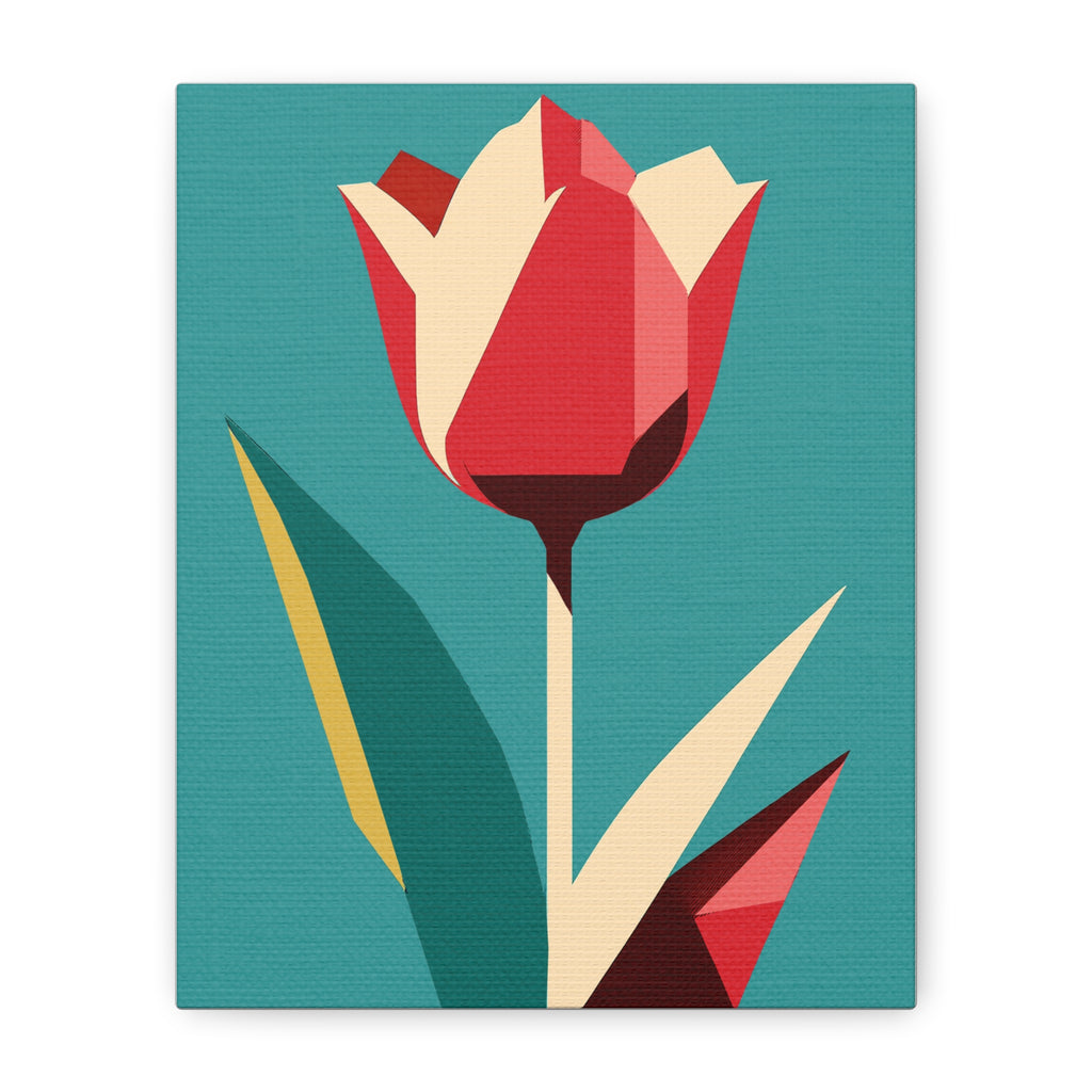Modern Abstract Tulip Love - Matte Canvas, Stretched, 1.25"