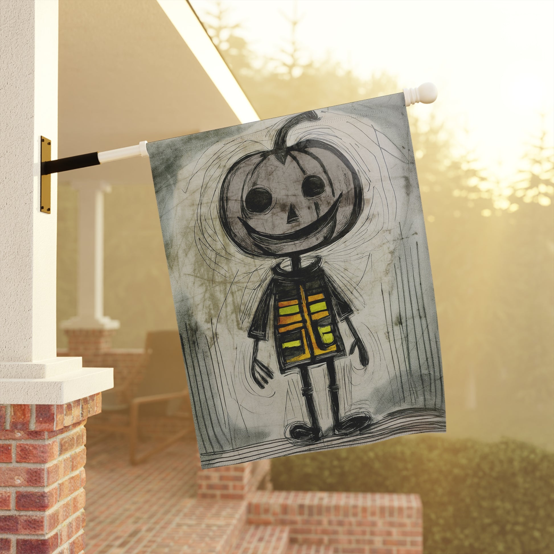 Halloween Seasonal Midwest Mod Pumpkin Boy No. 1 The OG Art Whimsical Yard Decoration, Unique Home & Garden Decor, Outdoor Signs, Fun Garden Art