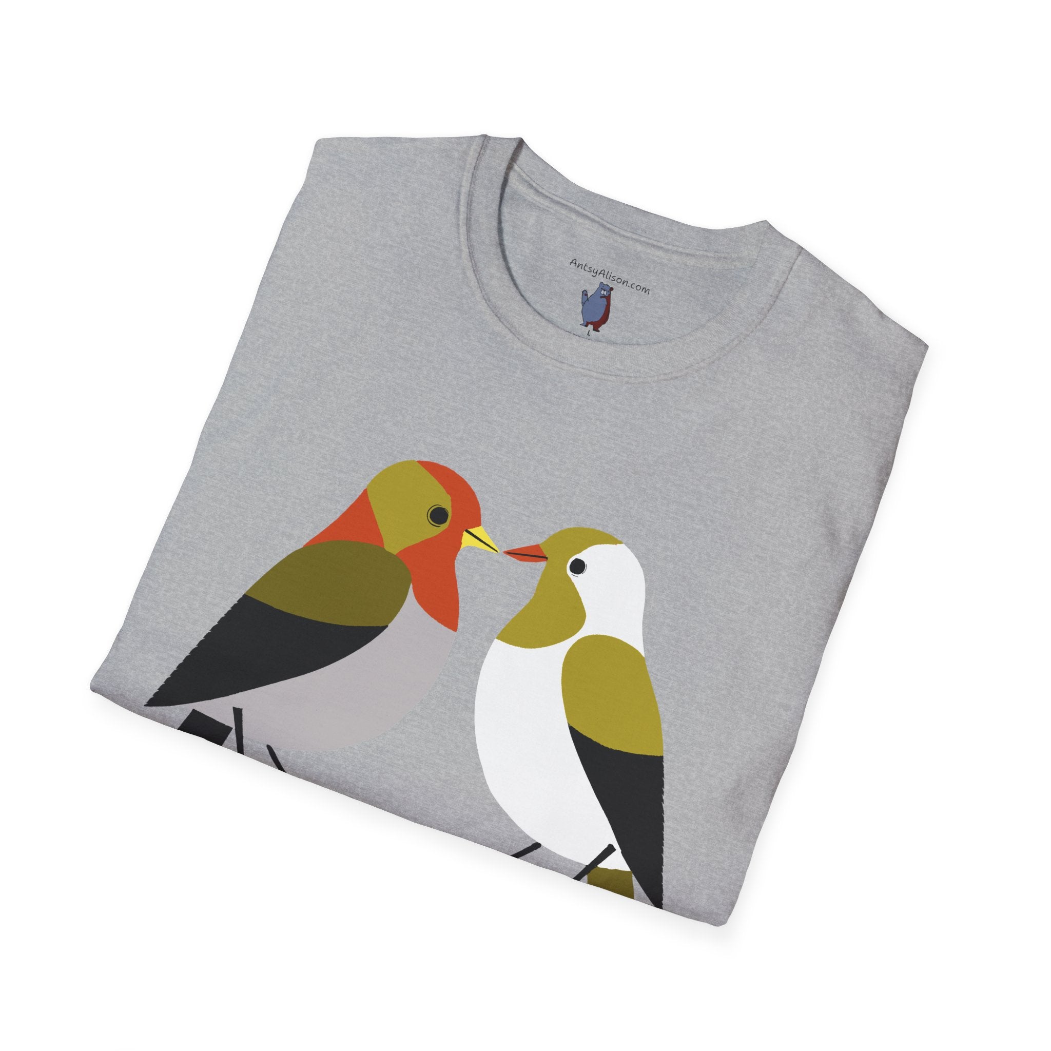 Modern Lovebirds - Unisex Softstyle T-Shirt 100% Cotton