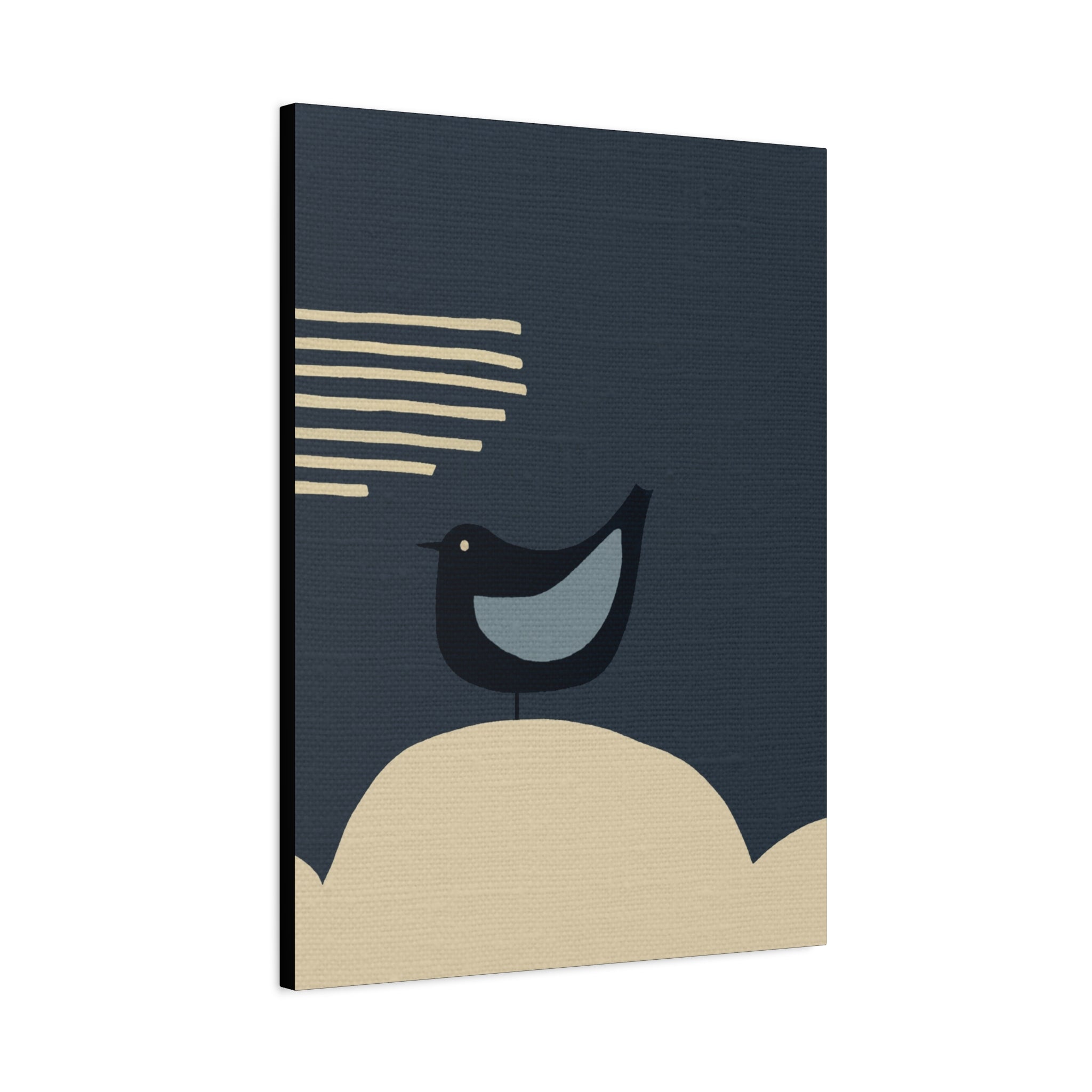 Midwest Modern Windy Bird Graphic Art Print - Matte Canvas, Stretched, 1.25" - wall art, windy, bird, home decor