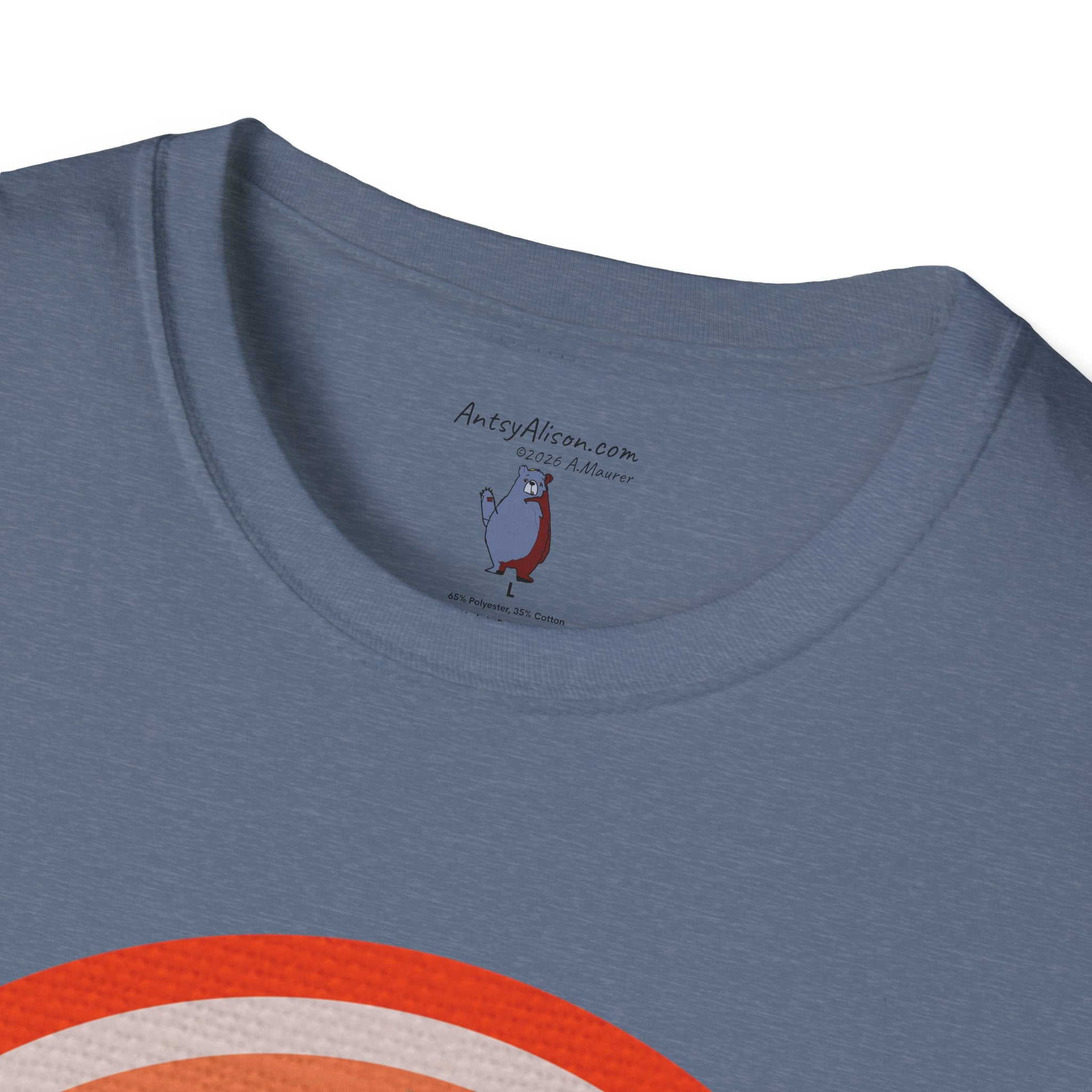 Midwest Modern Pop Icon Orange Slice - 100% Cotton Graphic Tee - orange, fruit