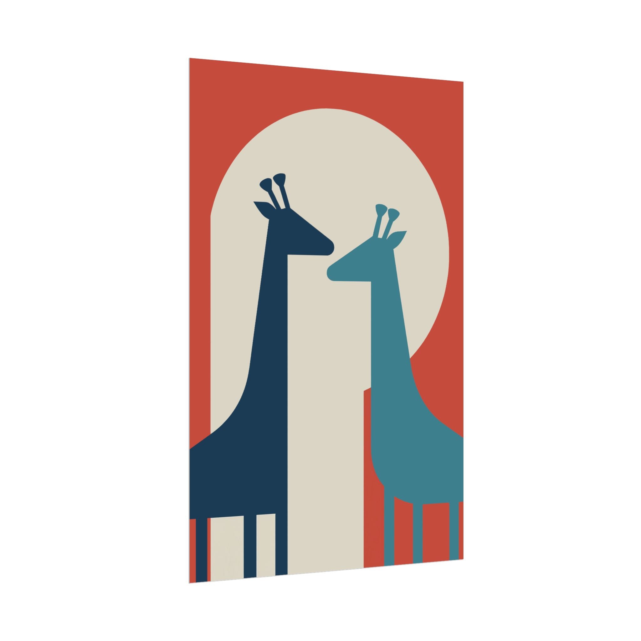 Animal Love Print Giraffes Only Rolled Poster - Animals, Giraffe, Valentines Day, Nature, Love