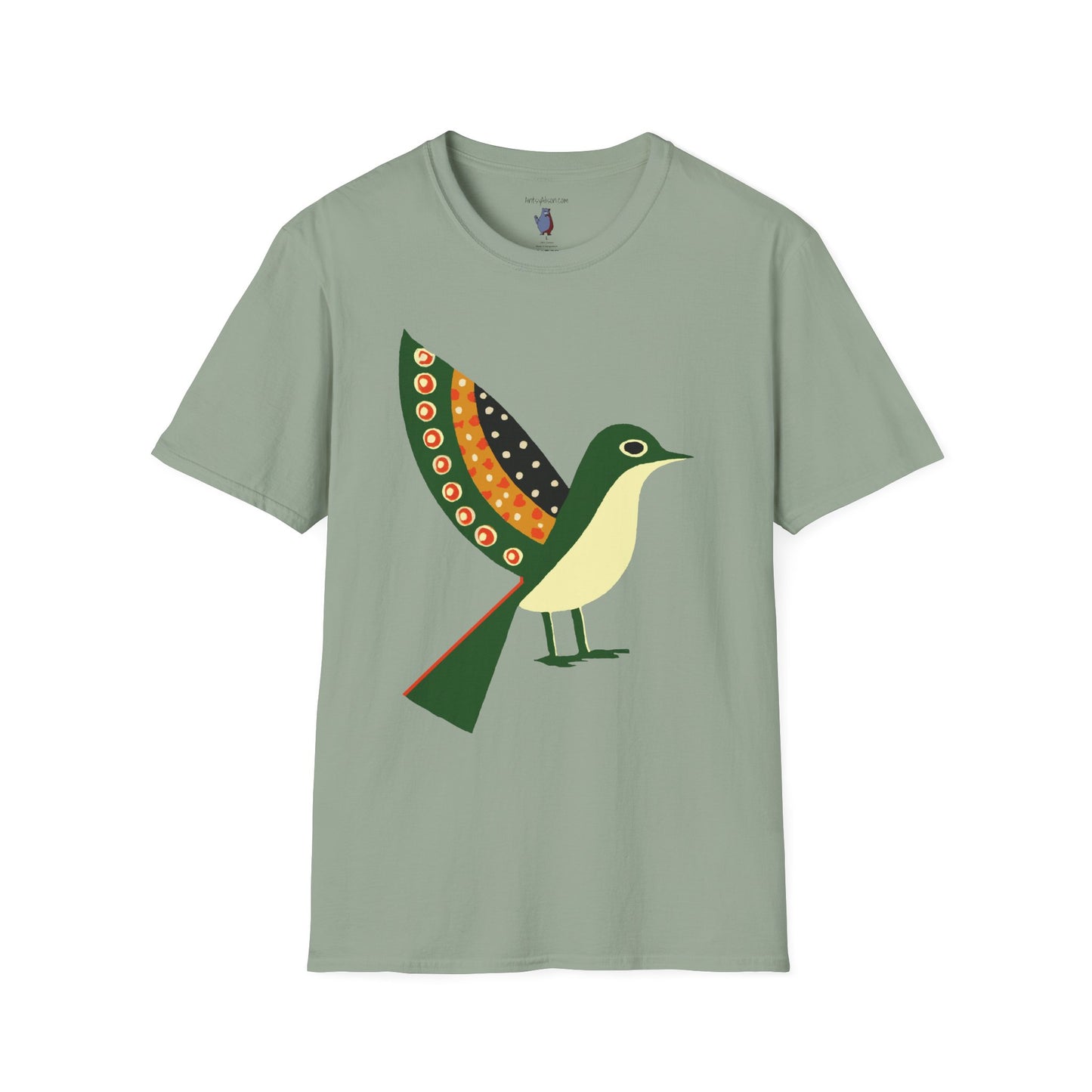 Ready to Fly Bird Graphic Art Tee - 100% Cotton T-Shirt