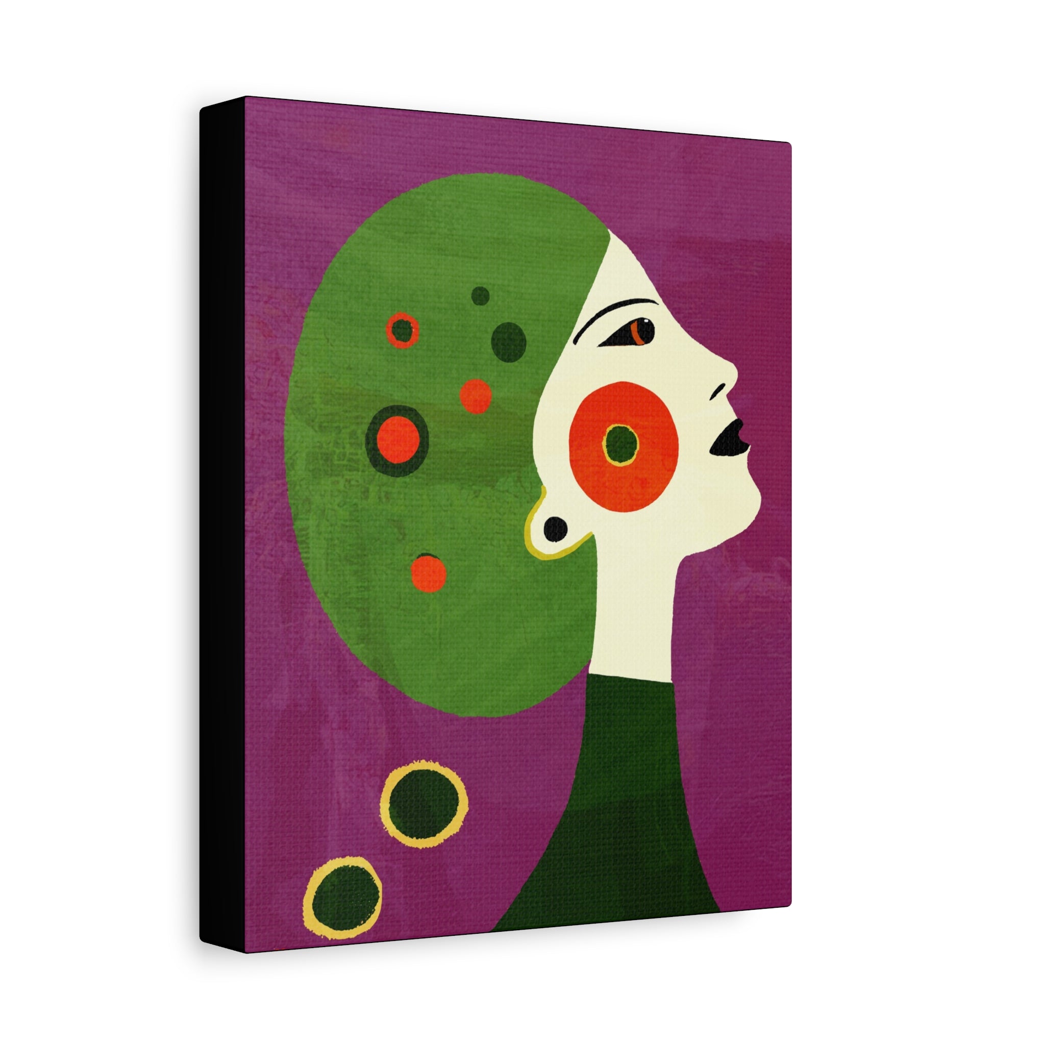 Midwest Modern Pop Art Girl Portrait Print - Matte Canvas, Stretched, 1.25" -  home decor, wall art, portrait, woman