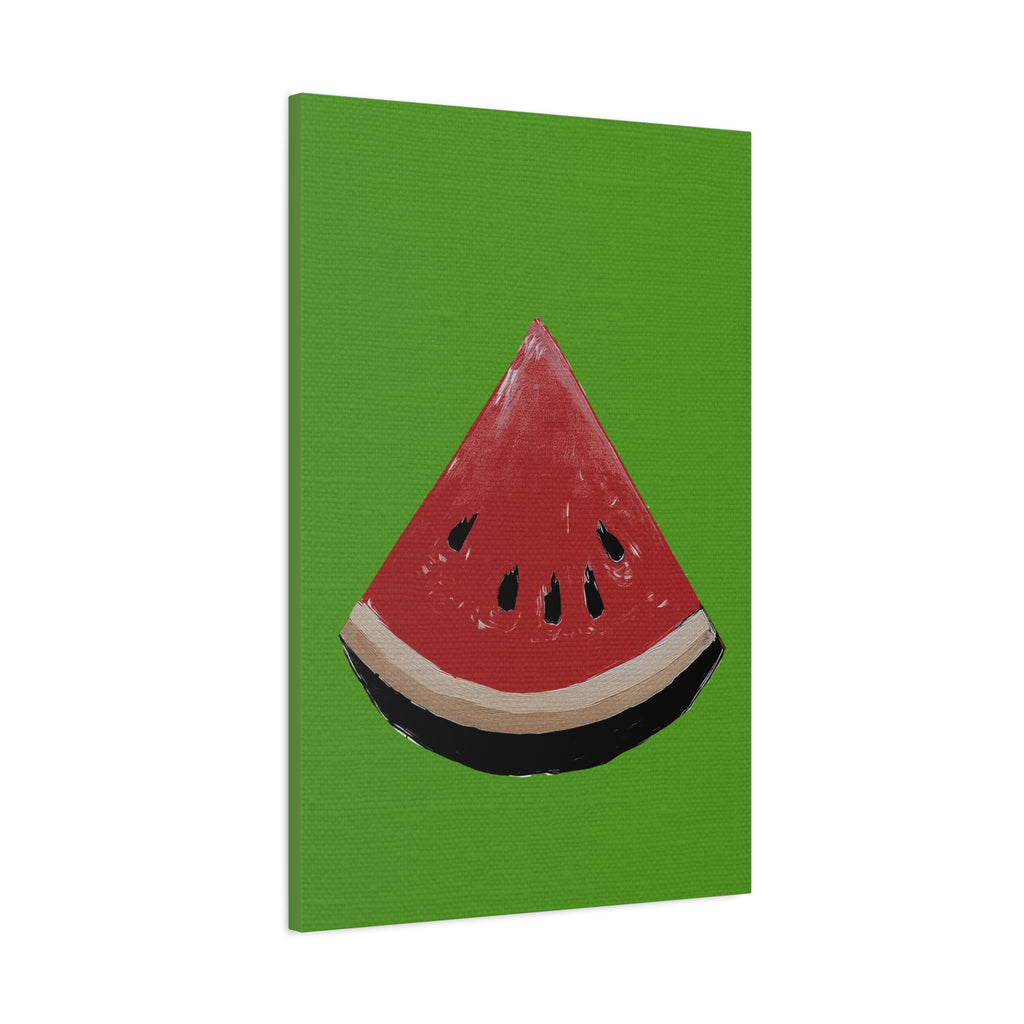 Midwest Modern Icon Pop Art Watermelon Wedge Print - Matte Canvas, Stretched, 1.25" - wall decor, fun art,  bold, fruit, watermelon