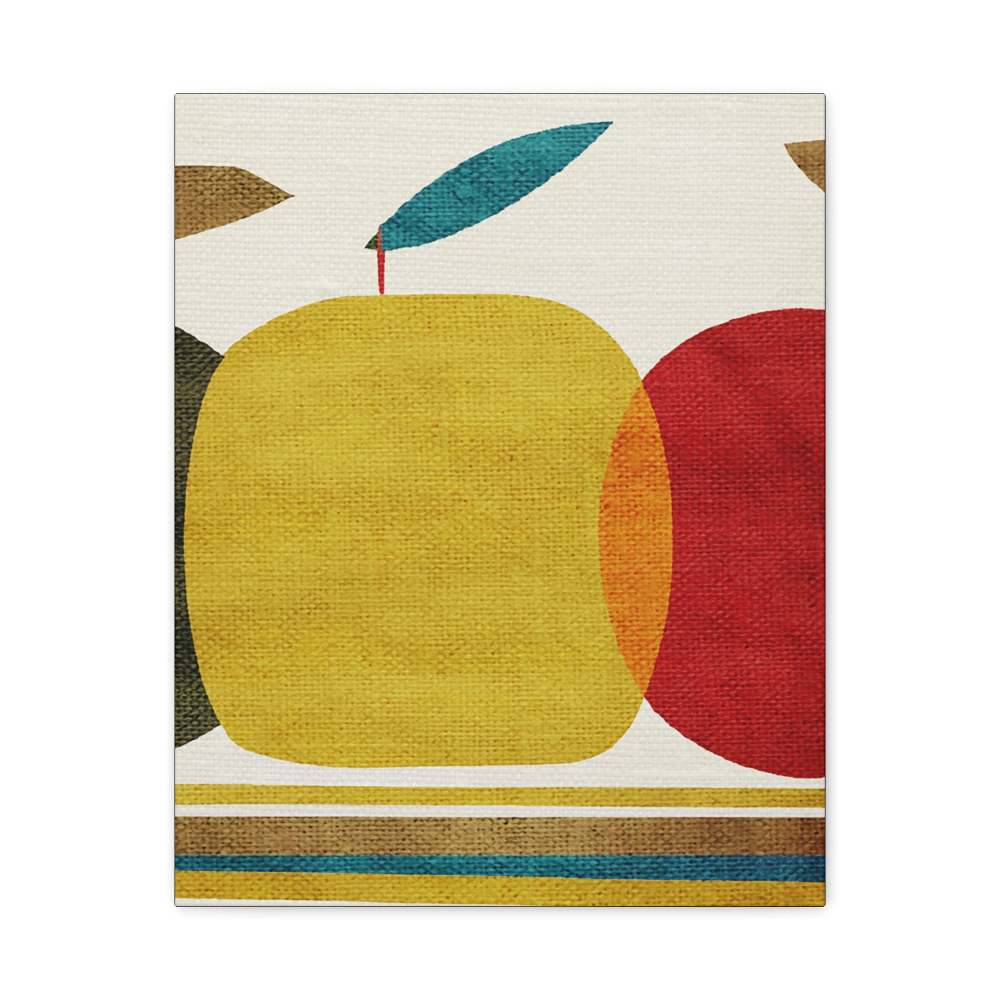 Midwest Modern Icon Pop Apple Print - Matte Canvas, Stretched, 1.25"