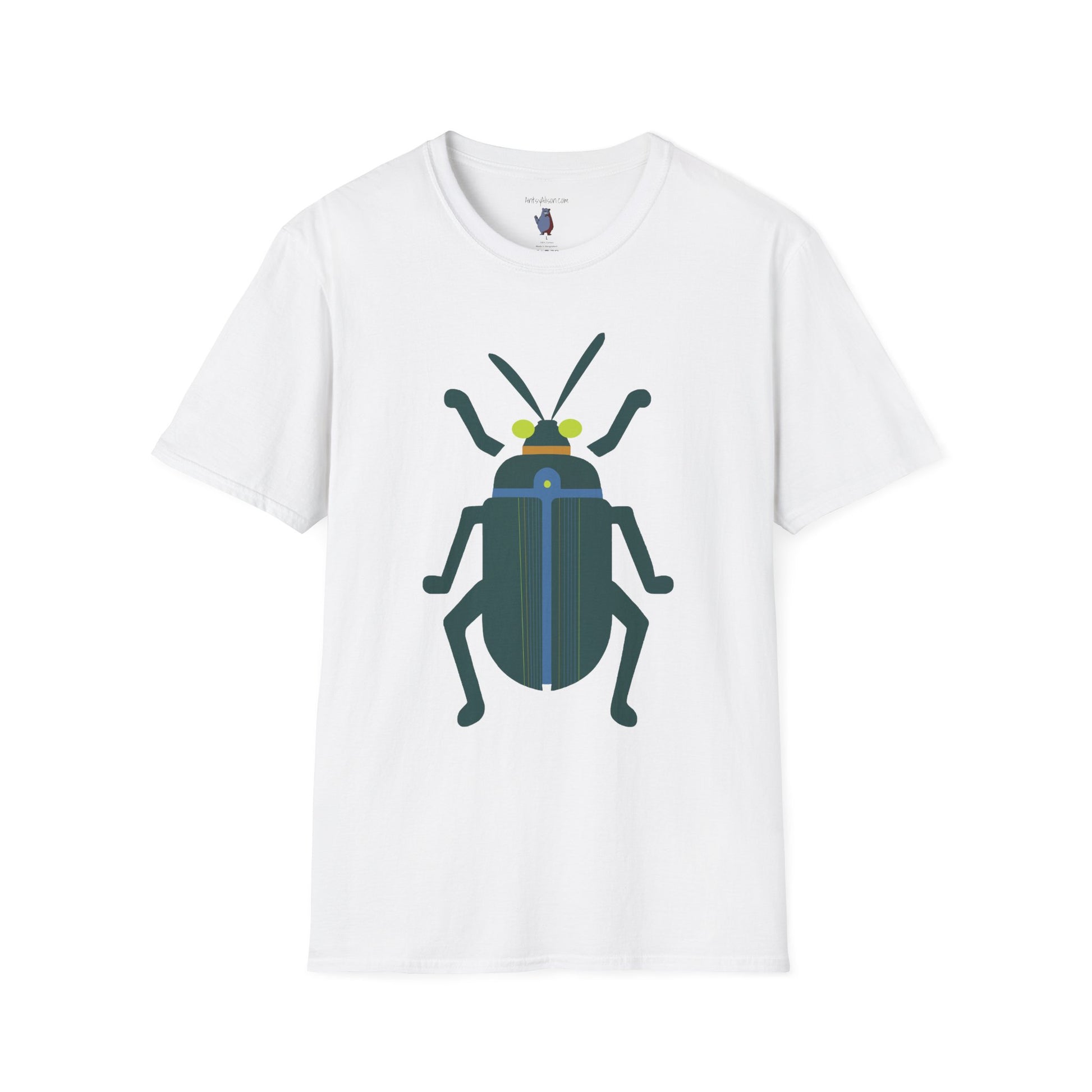 Midwest Modern Beetle Number Four Graphic Art Tee - 100% Cotton T-Shirt