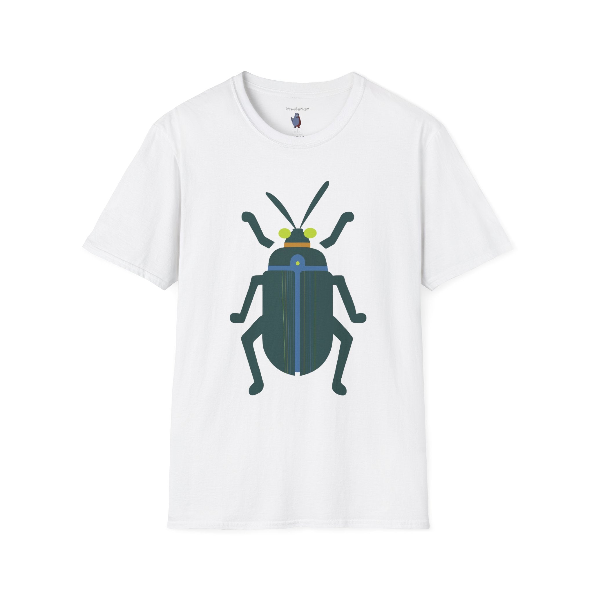 Midwest Modern Beetle Number Four Graphic Art Tee - 100% Cotton T-Shirt
