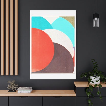 Retro Inspired Abstract Circle Rock Graphic Art Print - Matte Canvas, Stretched, 1.25"