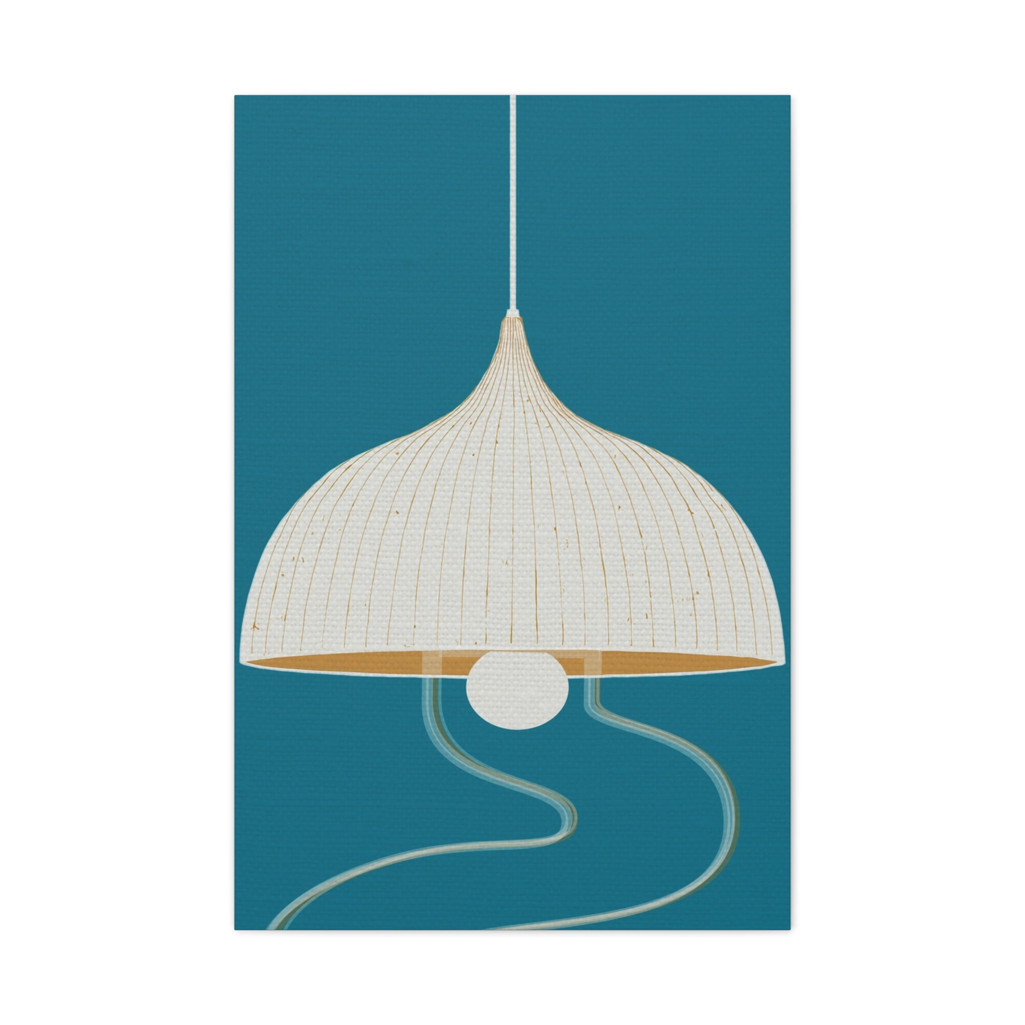 Midwest Modern Abstract Danish Modern Hanging Light Art - Matte Canvas, Stretched, 1.25" -  home decor, wall art, mid-century, mod, mcm, danish modern