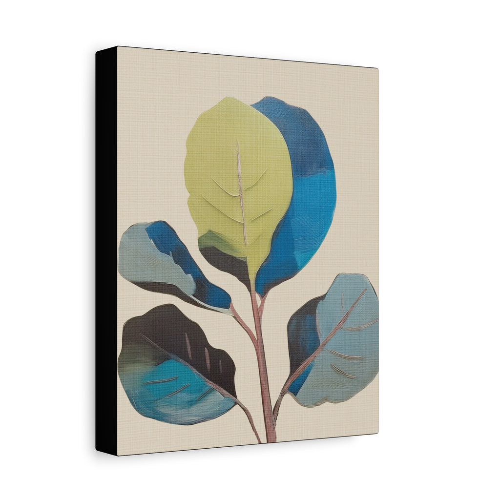 Midwest Mod Fiddle Leaf Fig Modern Plant Art Print  - Matte Canvas, Stretched, 1.25"