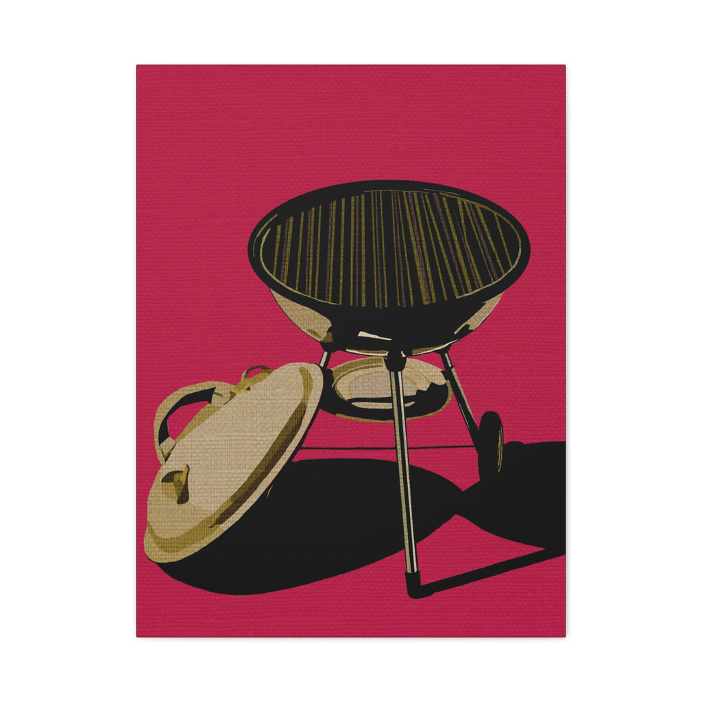 Midwest Modern Pop Art Summertime Classic Grill Graphic Art Print - Matte Canvas, Stretched, 1.25" - home decor, wall art, summertime, iconic