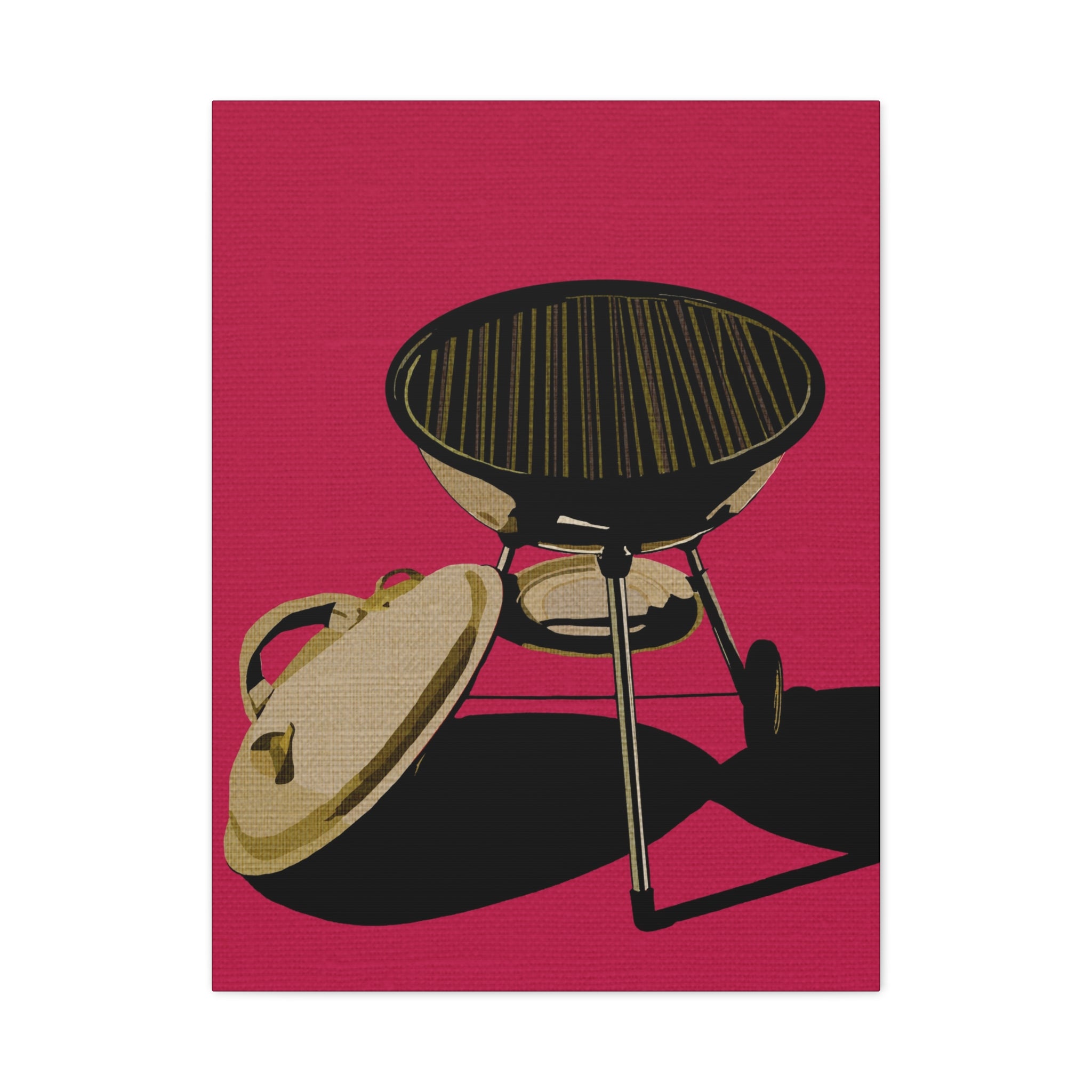 Midwest Modern Pop Art Summertime Classic Grill Graphic Art Print - Matte Canvas, Stretched, 1.25" - home decor, wall art, summertime, iconic