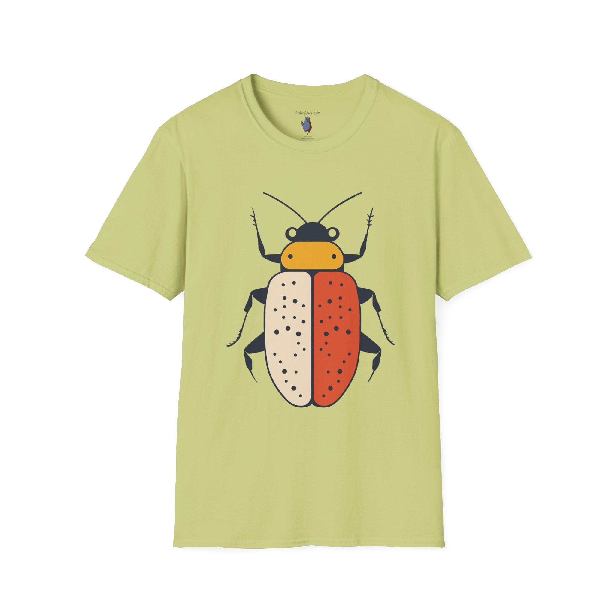 Midwest Modern Beetle Number Two Graphic Art Tee - 100% Cotton T-Shirt