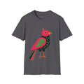Midwest Modern Serious Pink & Black Bird Art Tee - 100% Cotton T-Shirt