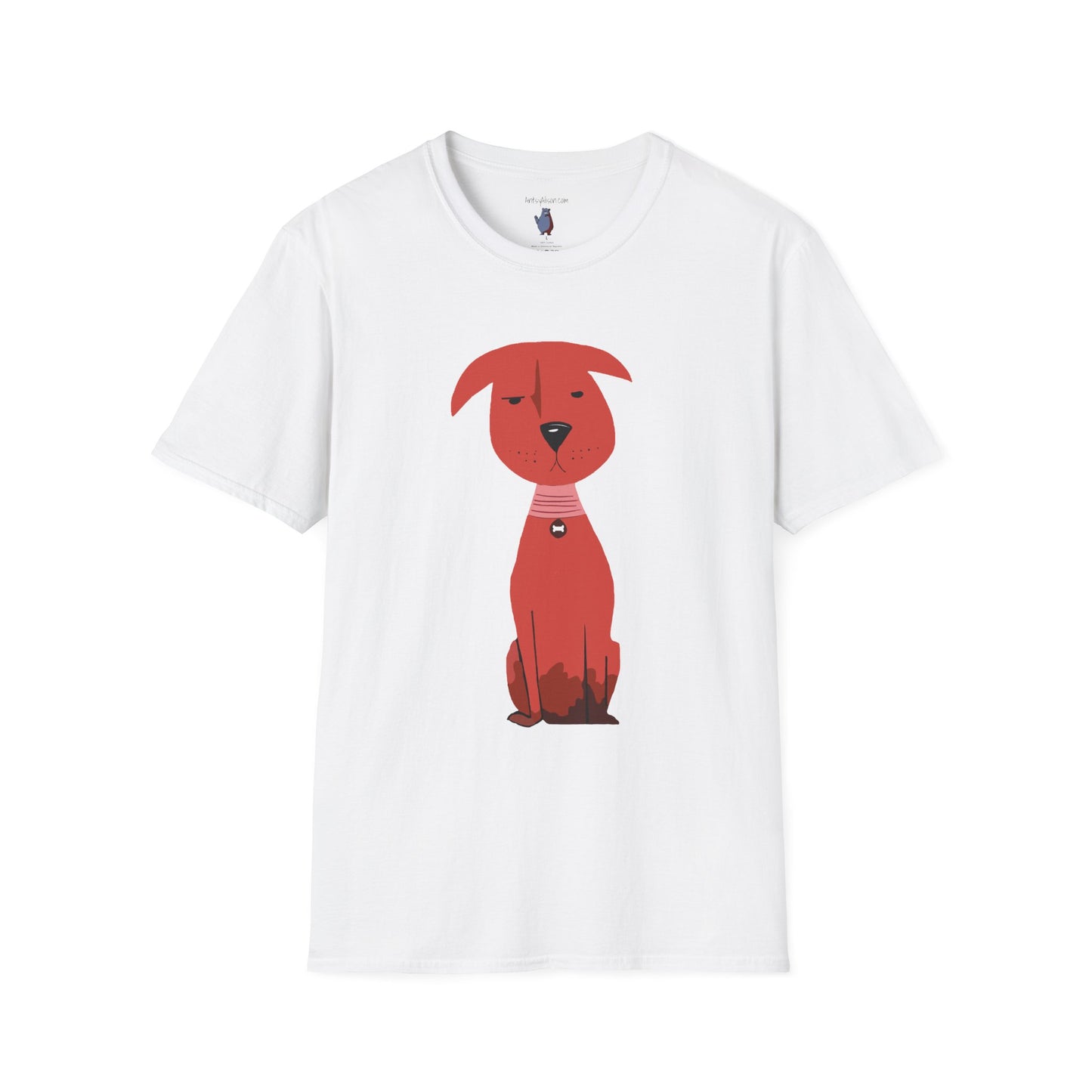 Scrappy Little Dog Graphic Art Tee - 100% Cotton T-Shirt