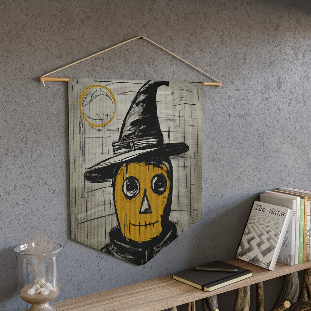 Midwest Mod Creepy Scarecrow Pennant Banner - Halloween Decor, Wall Hanging, Boo Decoration, Party Accessory, Gift Idea