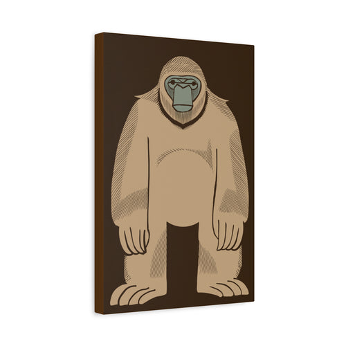 Big Scary Yeti Art Print  - Matte Canvas, Stretched, 1.25"