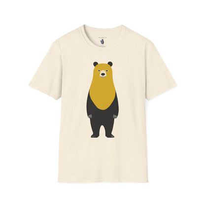 Nesting Yellow and Black Bear Graphic Art - 100% Cotton T-Shirt