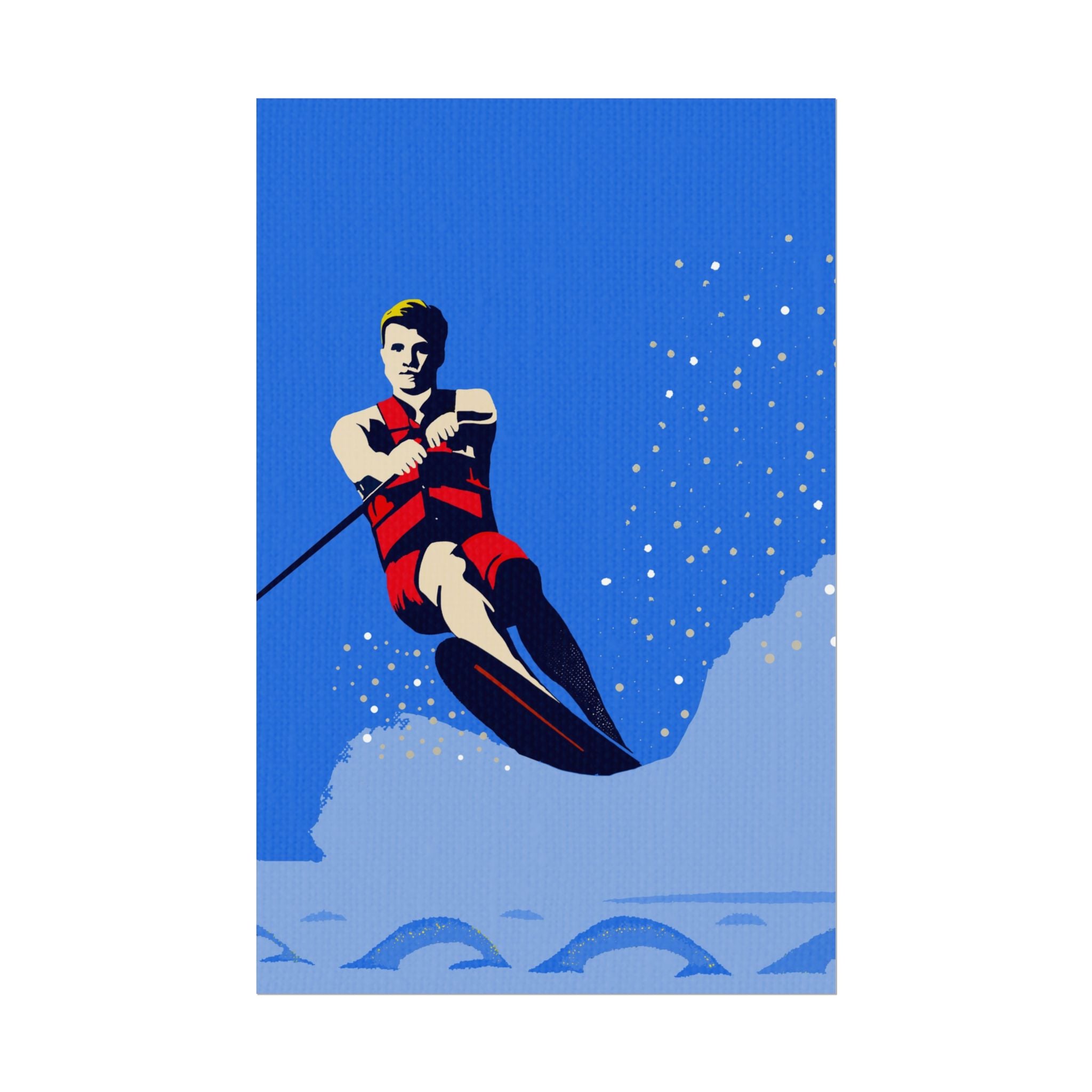 Outdoor Activity Water Skier Poster, Rolled Poster -  nature lovers, outdoor activities, summer, water ski