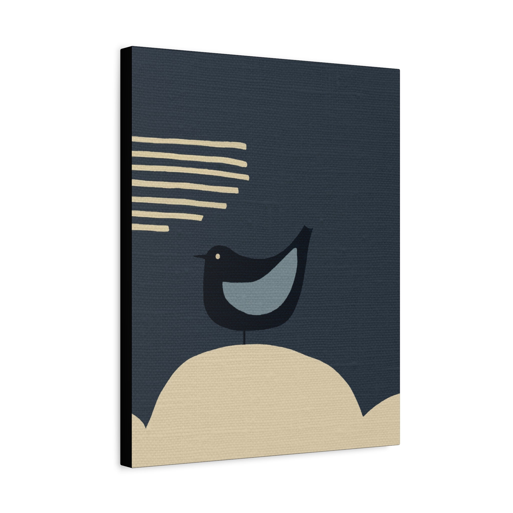 Midwest Modern Windy Bird Graphic Art Print - Matte Canvas, Stretched, 1.25" - wall art, windy, bird, home decor