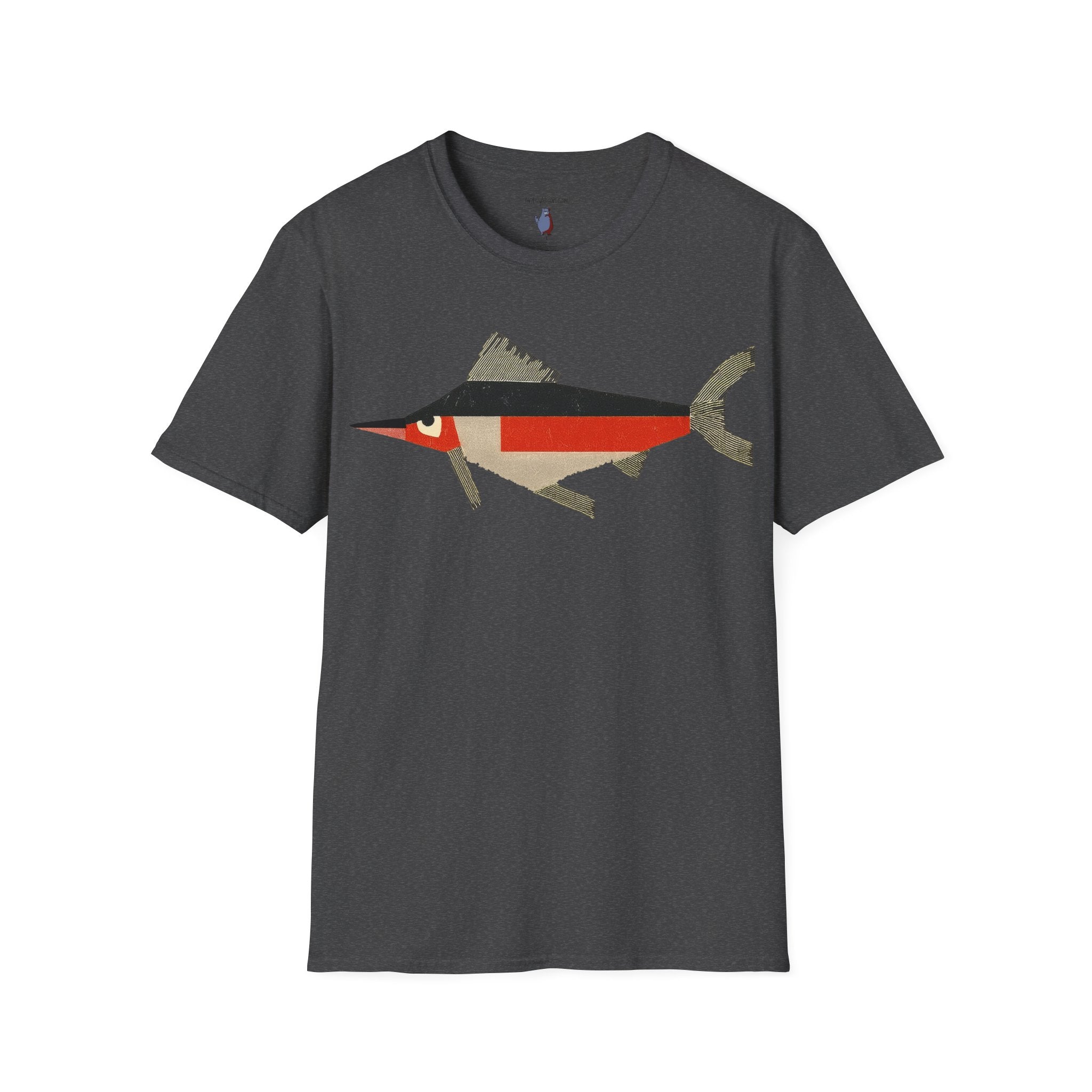 Mod Mad Swordfish Fish Graphic Art Tee - 100% Cotton T-Shirt