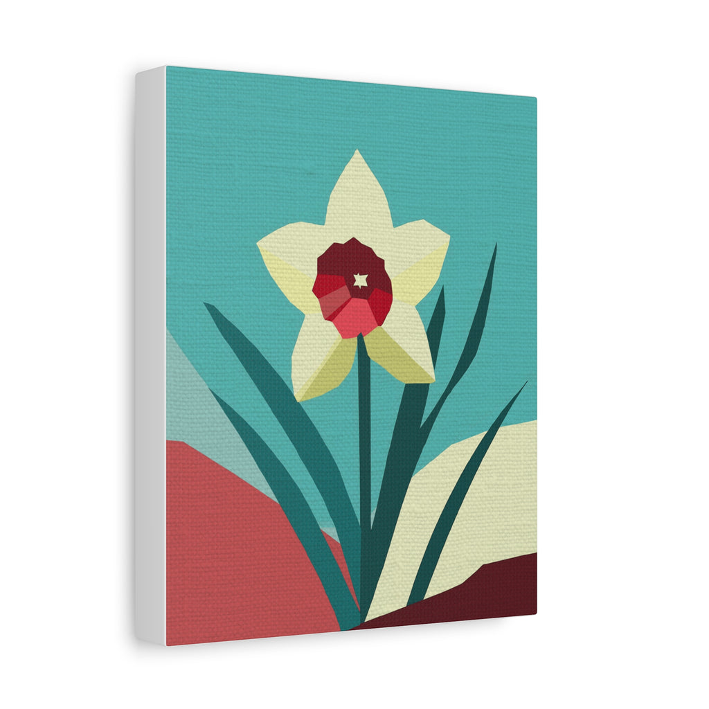 Modern Abstract Daffodil Love - Matte Canvas, Stretched, 1.25"
