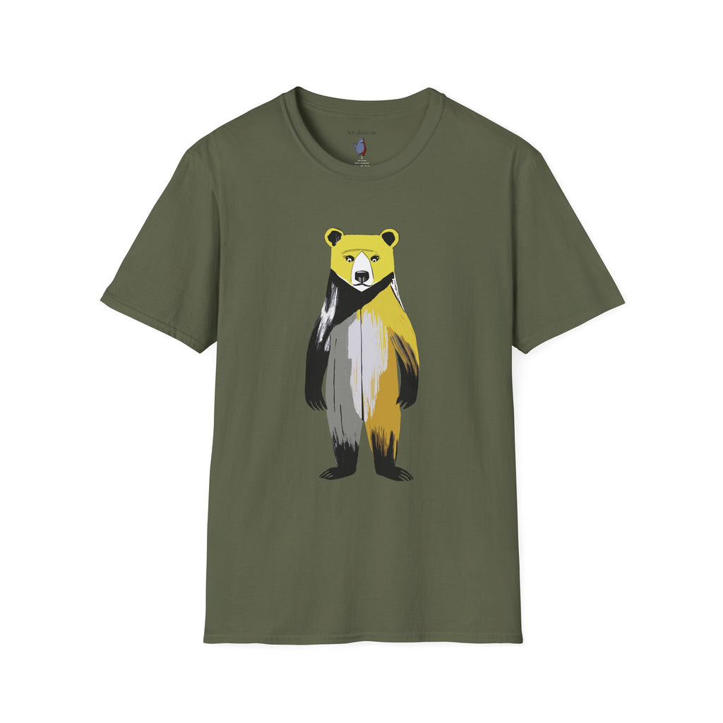 The Painted Black Bear Graphic Art Tee - 100% Cotton T-Shirt