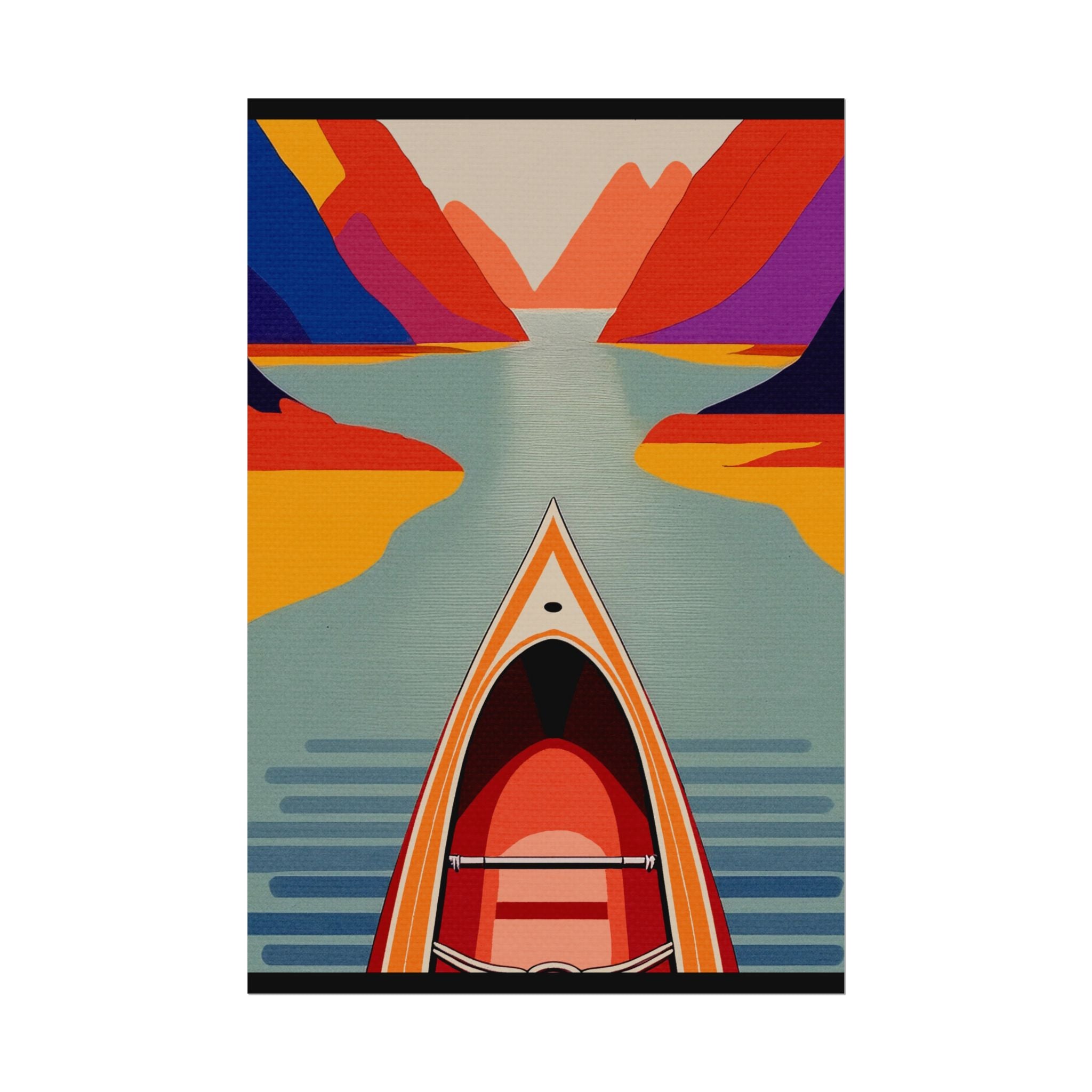 Outdoor Activity Canoe Poster, Rolled Poster -  nature lovers, outdoor activities, spring, summer, canoe