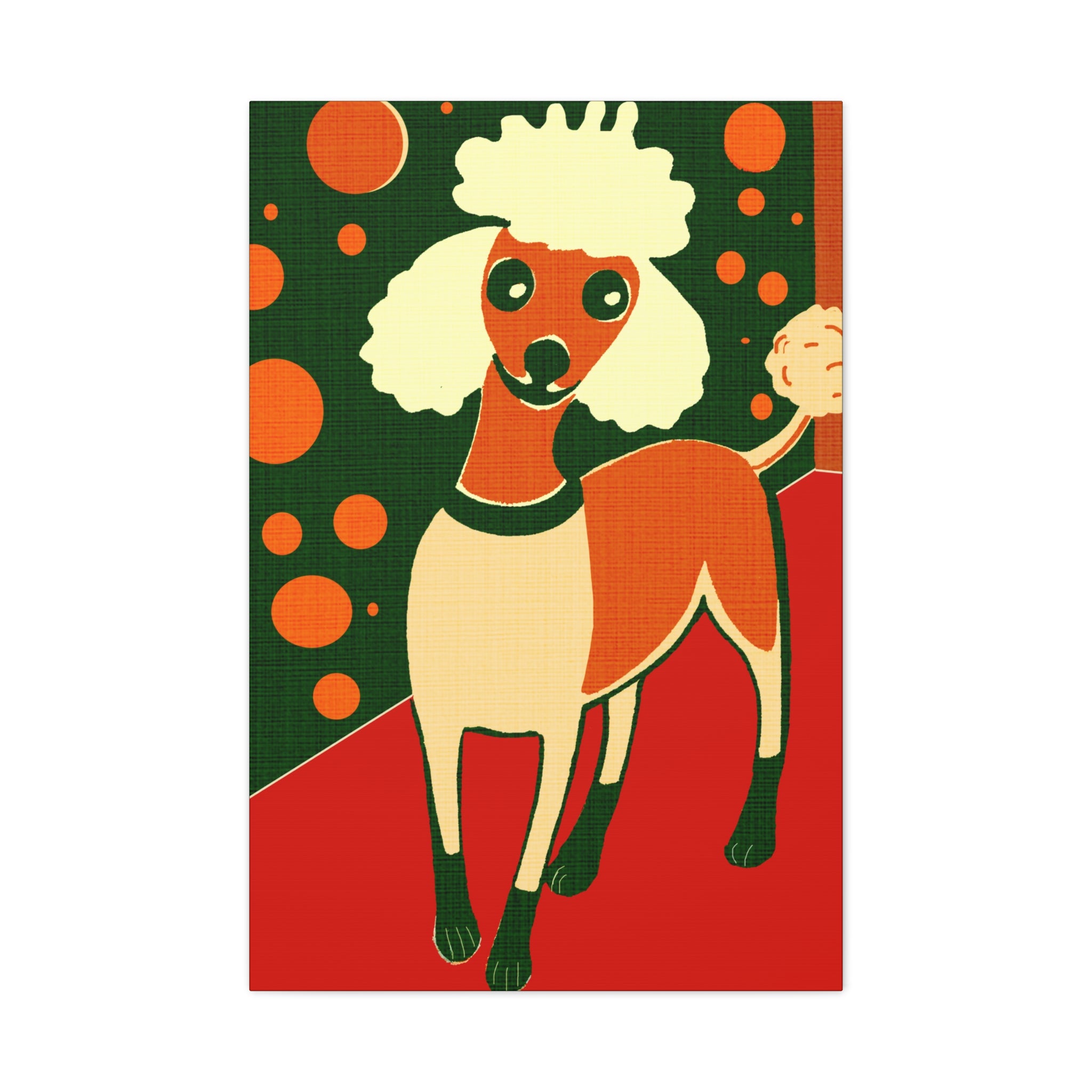 Midwest Modern Silly Poodle Print - Matte Canvas, Stretched, 1.25"