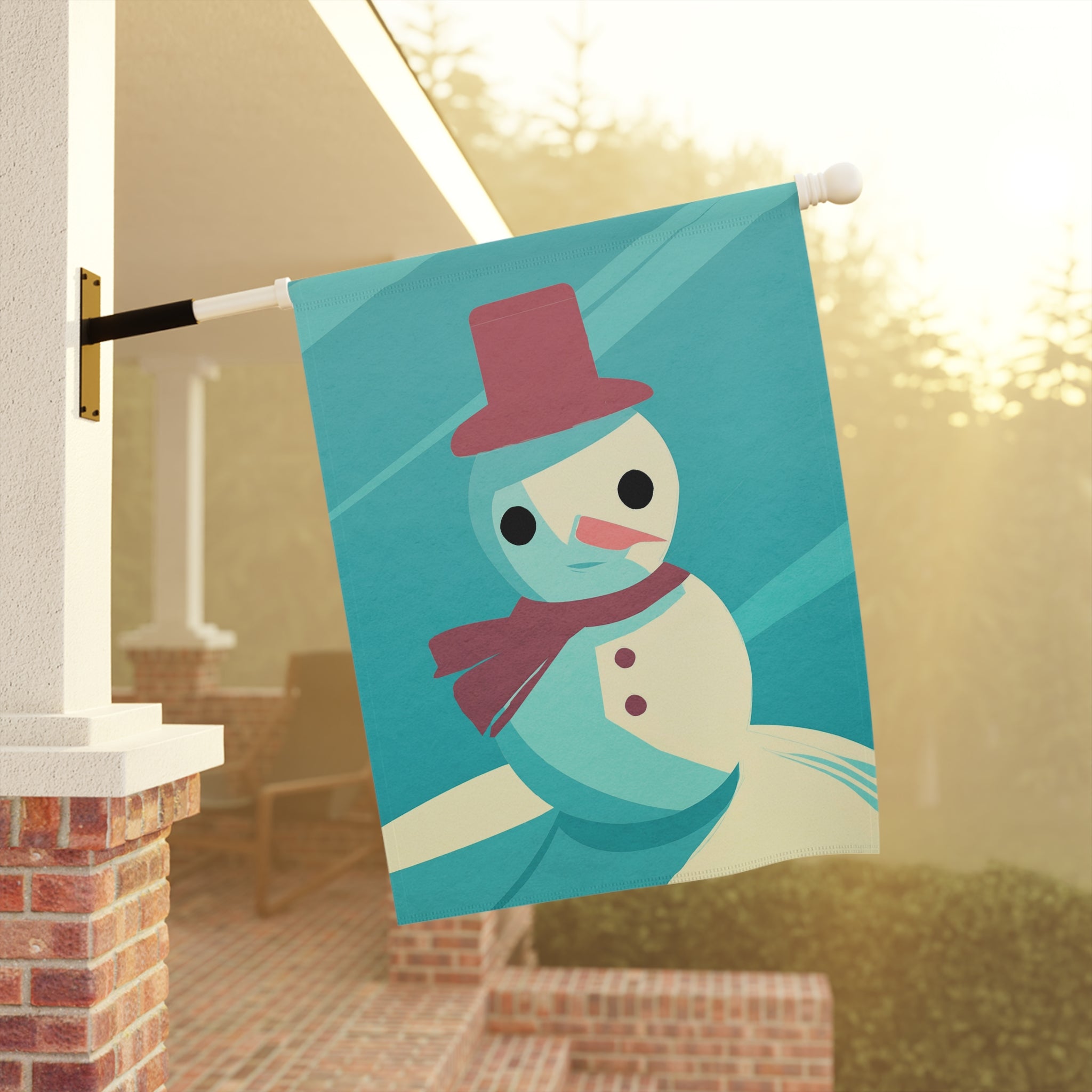 Seasonal Christmas Midwest Mod Snowman No. 3000 Outdoor House Flag Garden Banner