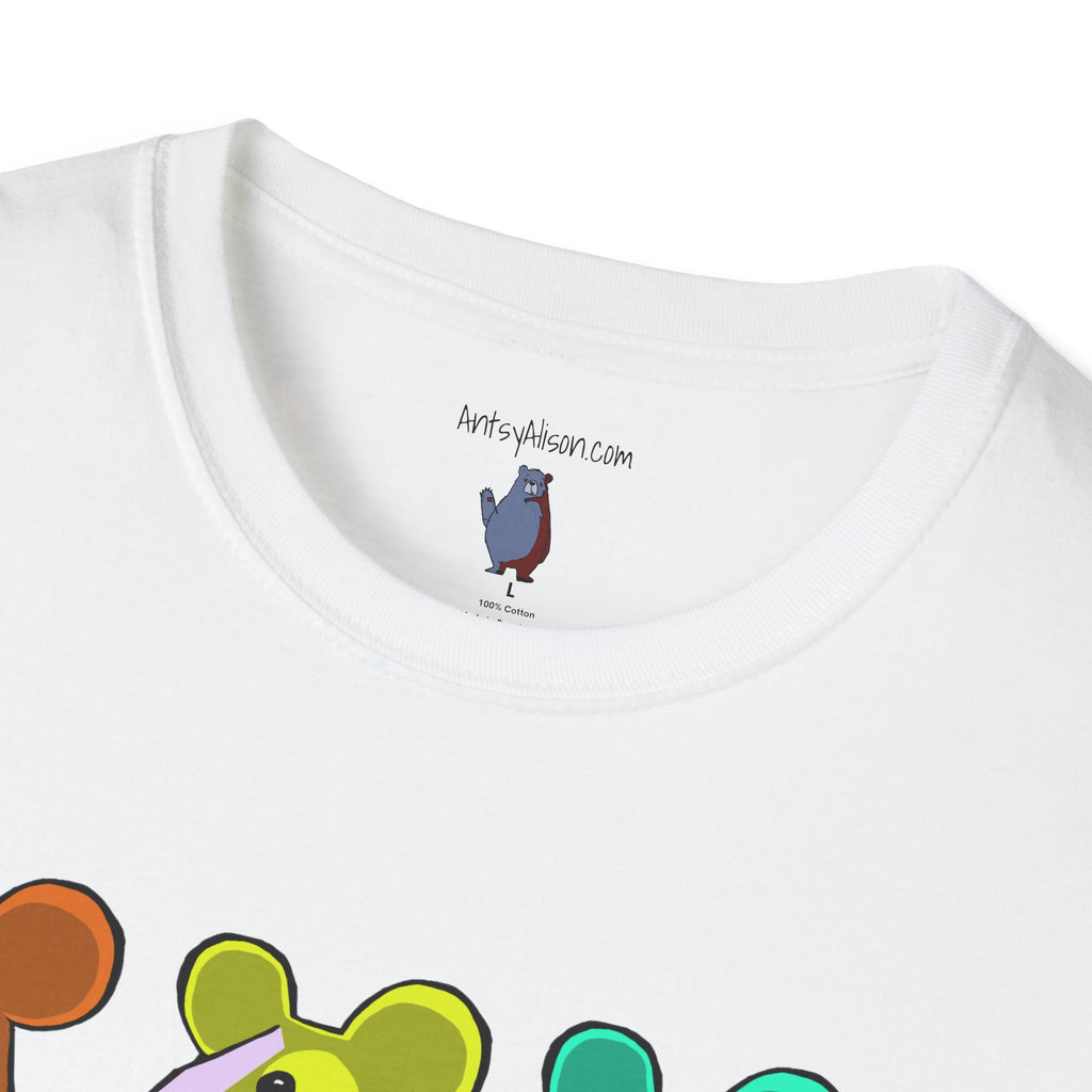 Hickory Dickory Dock Graphic Art Mouse Tee - 100% Cotton T-Shirt