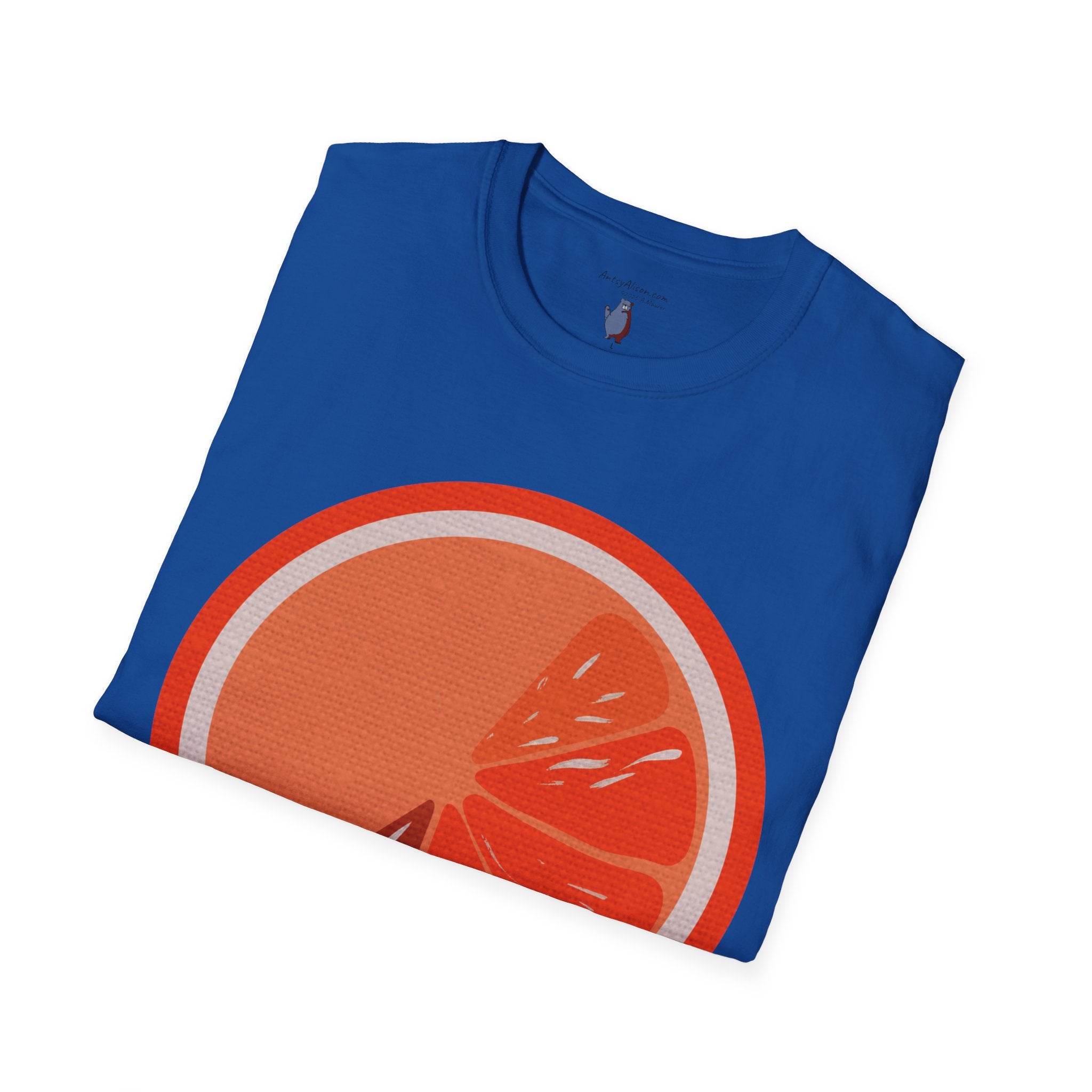Midwest Modern Pop Icon Orange Slice - 100% Cotton Graphic Tee - orange, fruit