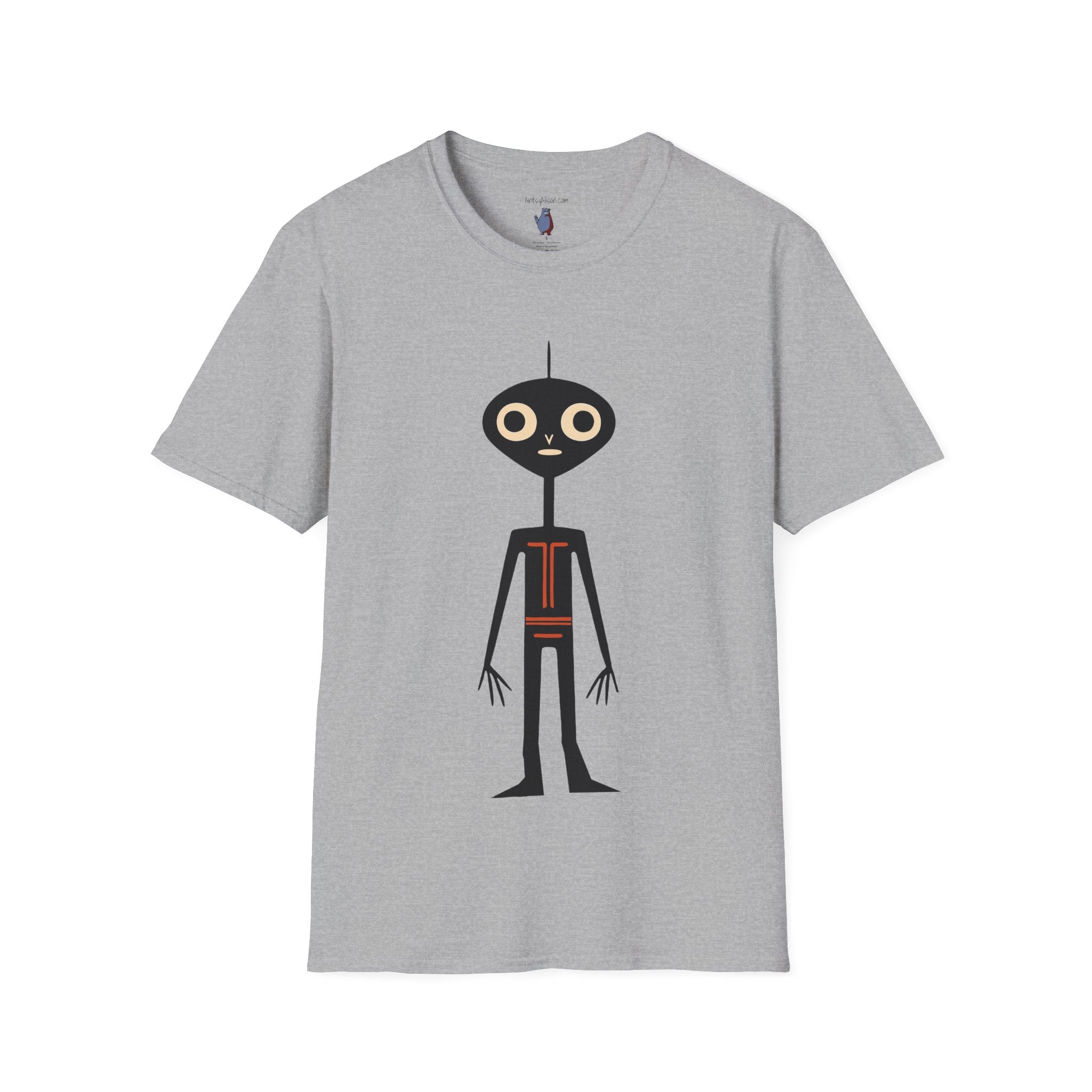 Midwest Modern UAP Alien Number One Graphic Art Tee - 100% Cotton T-Shirt
