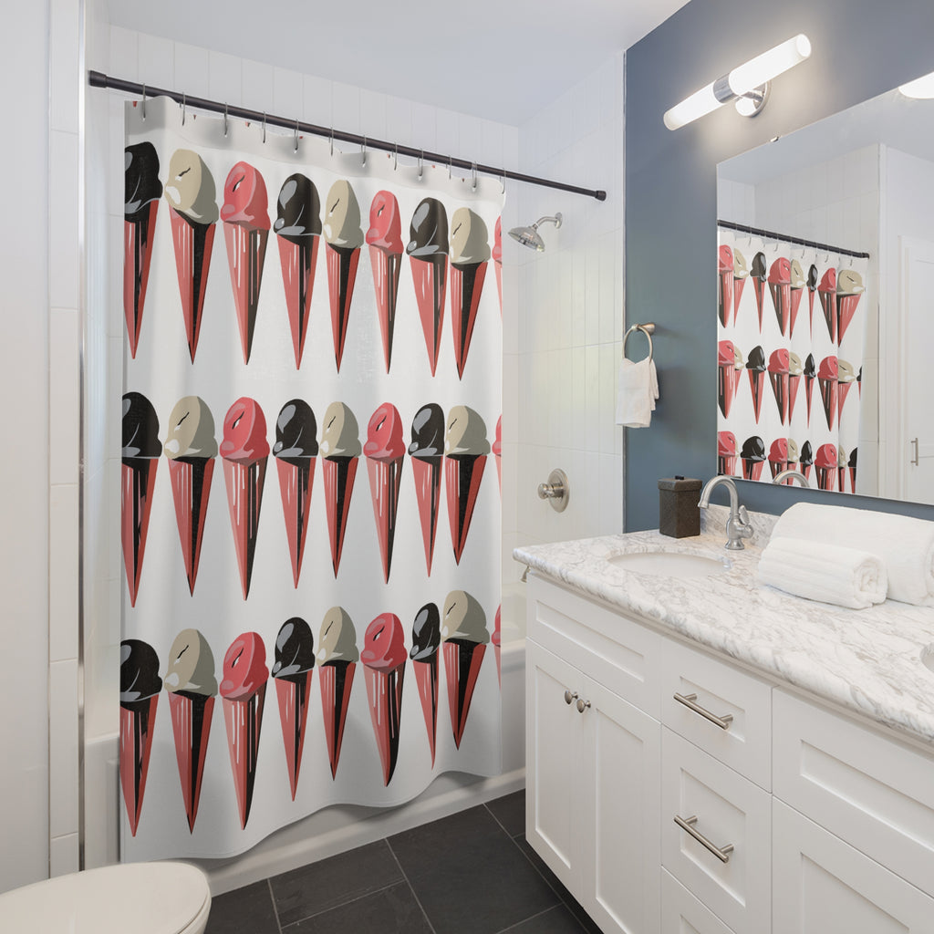 Modern Ice Cream Cones No. 2 Shower Curtain