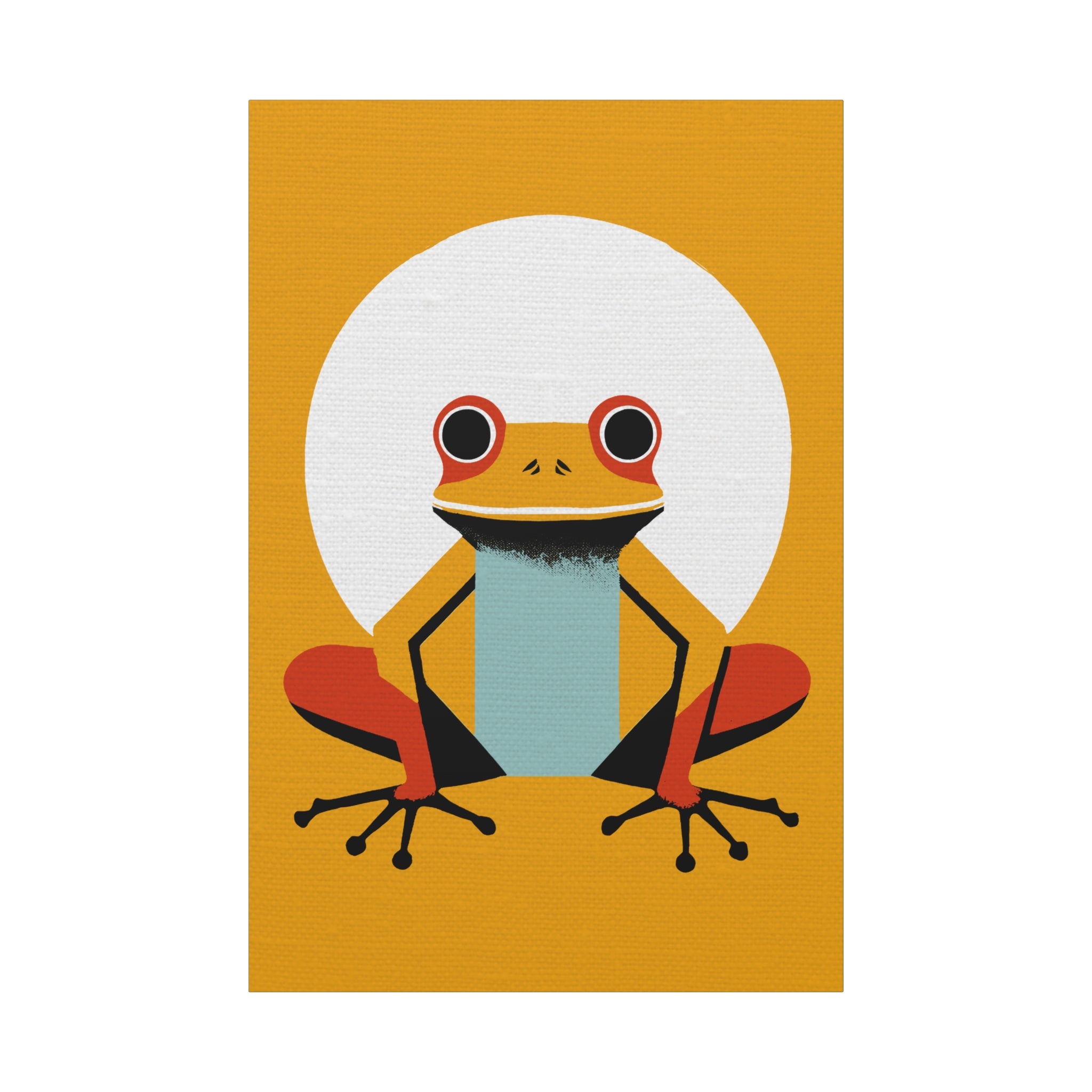 Midwest Modern Retro Inspired Golden Frog Nursery Art Print - Matte Canvas, Stretched, 1.25"