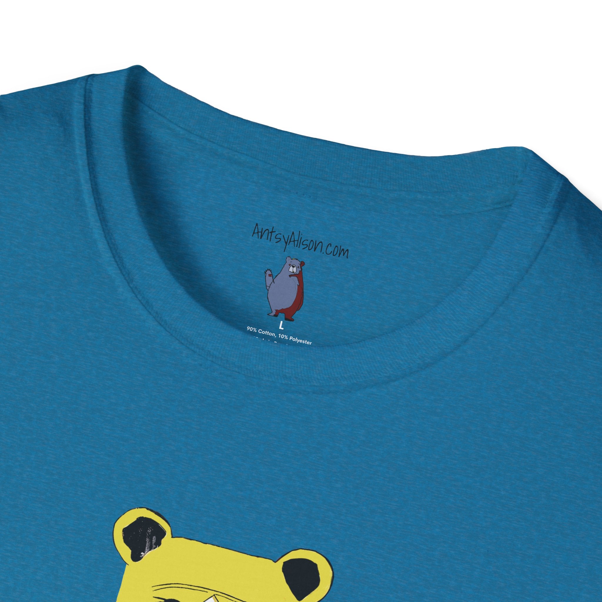 The Painted Black Bear Graphic Art Tee - 100% Cotton T-Shirt