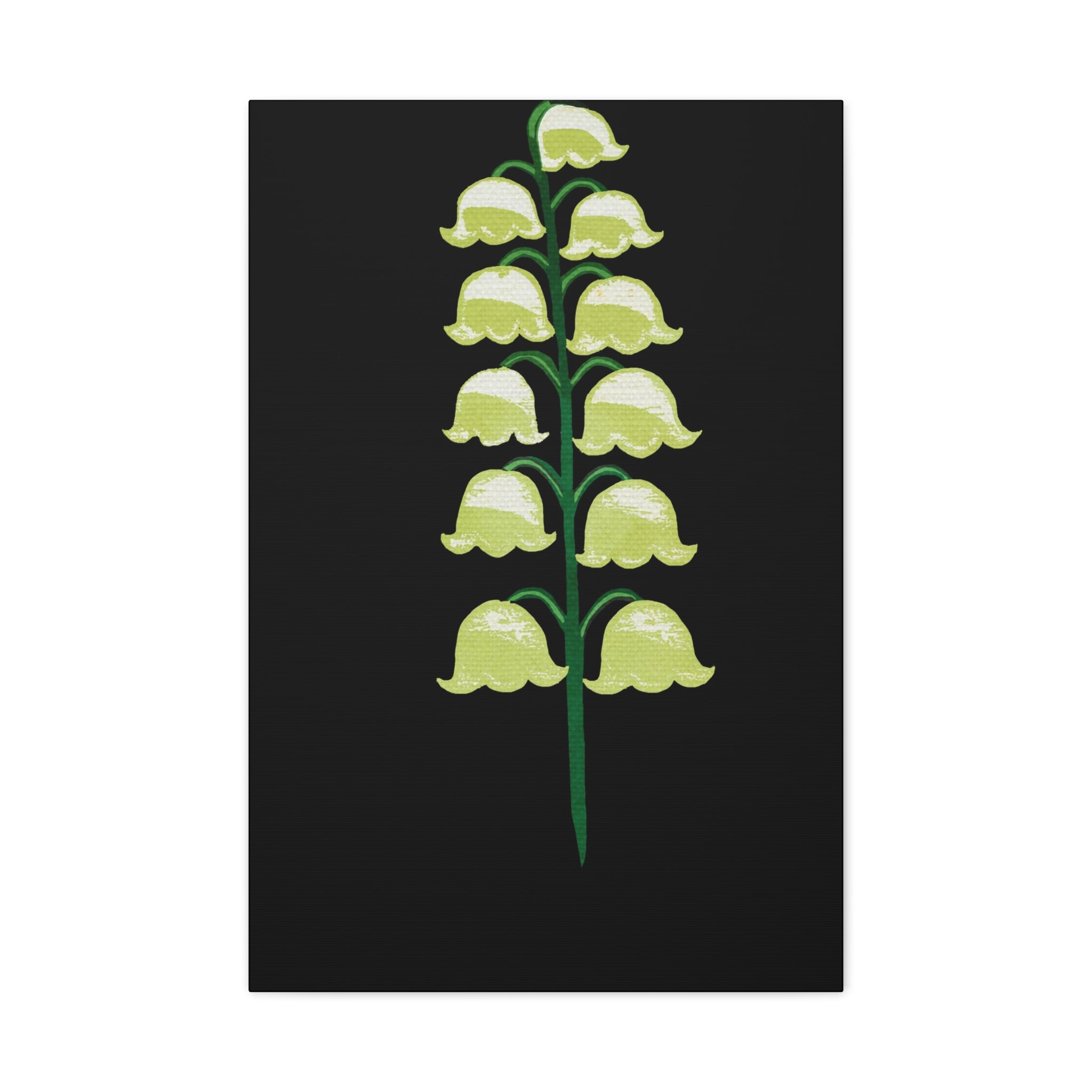 Midwest Modern Abstract Lily of the Valley Floral Print - Matte Canvas, Stretched, 1.25" - Floral, lily