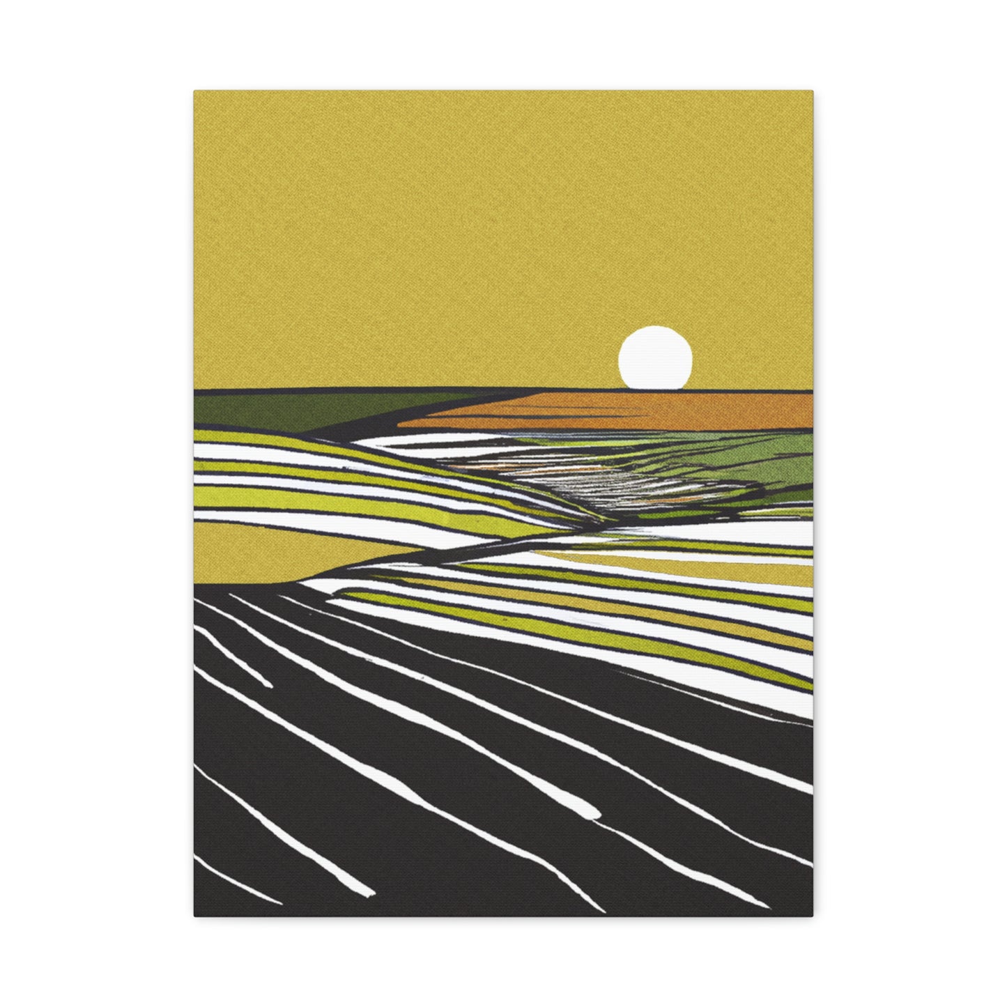 Canvas Art Print - Modern Pop Style Prairie Landscape