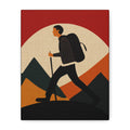 Midwest Modern Outdoor Activity HIKE Hiking Art Print - Matte Canvas, Stretched, 1.25"