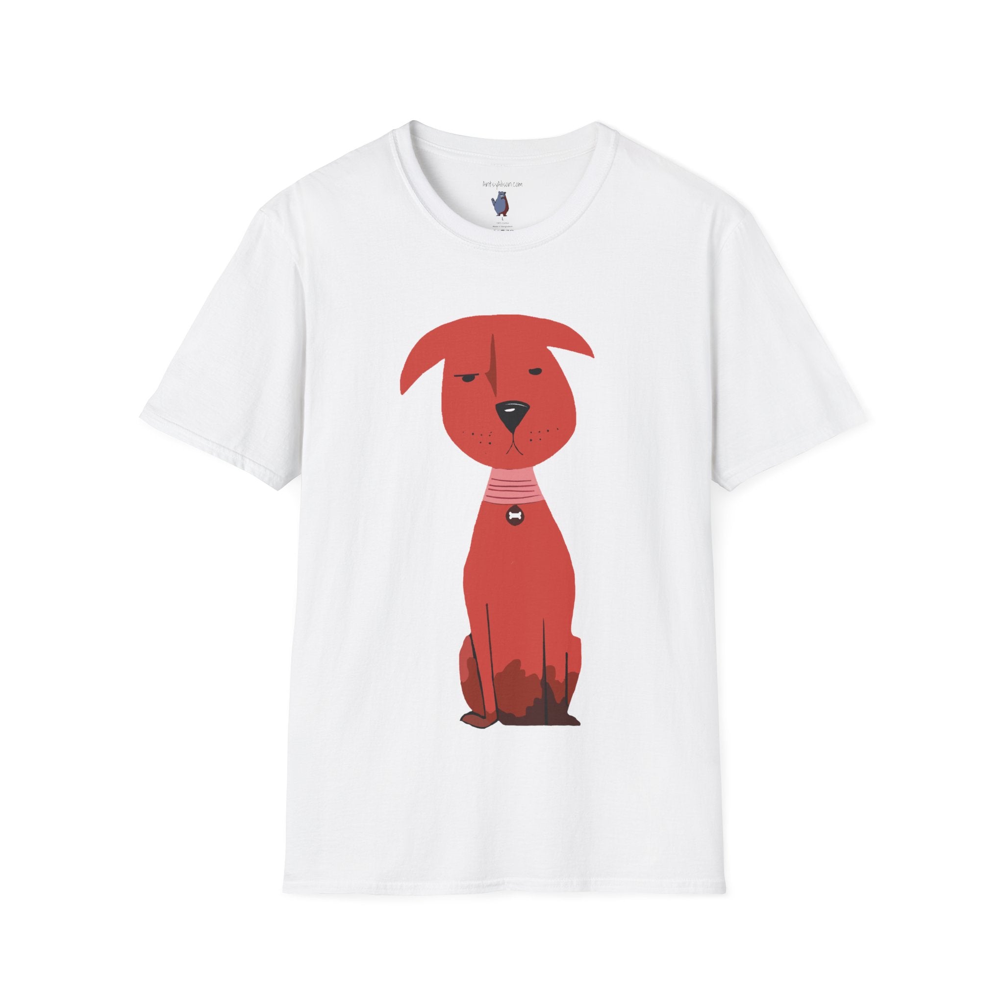 Scrappy Little Dog Graphic Art Tee - 100% Cotton T-Shirt