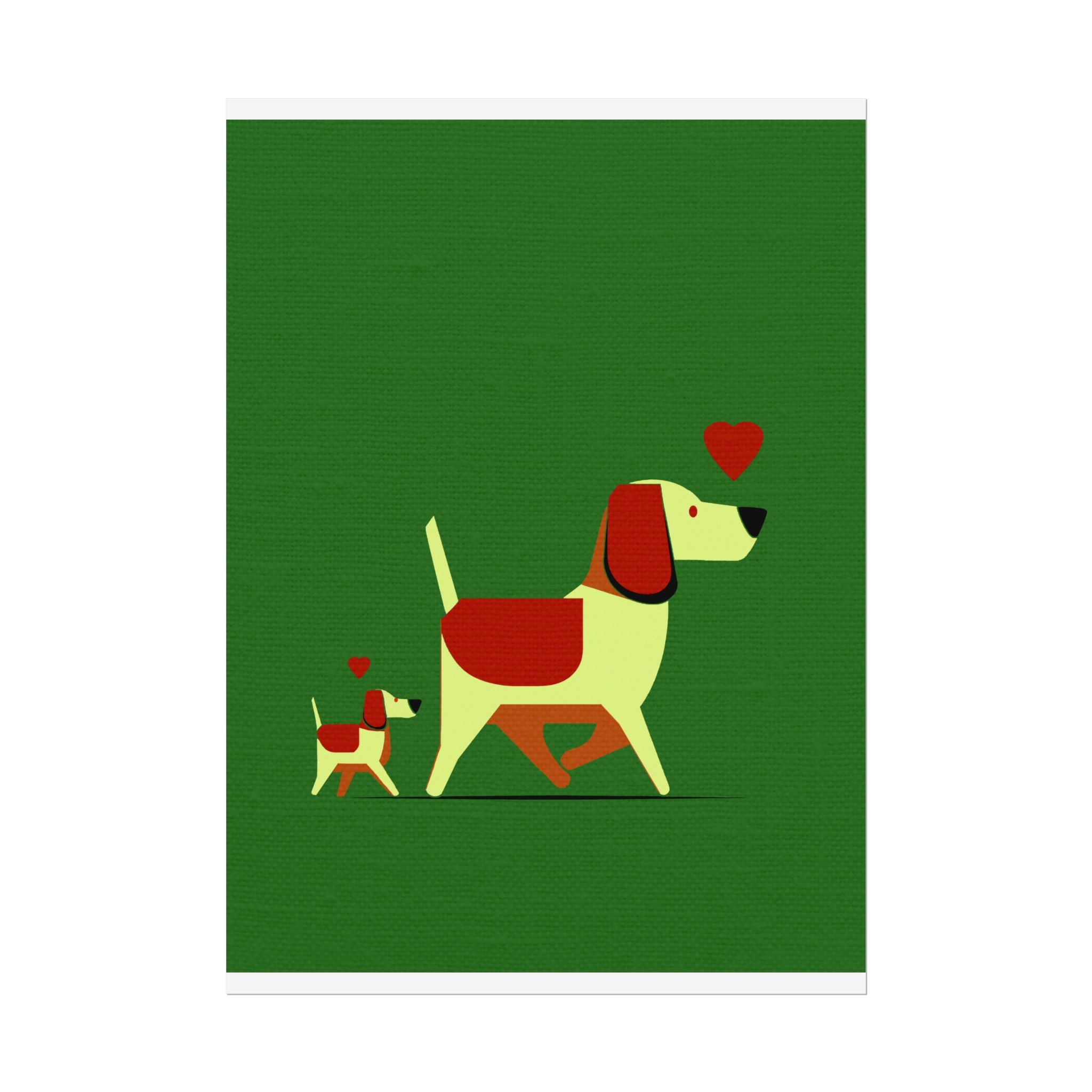 Animal Love Print Dog Mama Only Rolled Poster - Animals, Dog,  Puppy, Canine, Valentines Day, Nature, Love