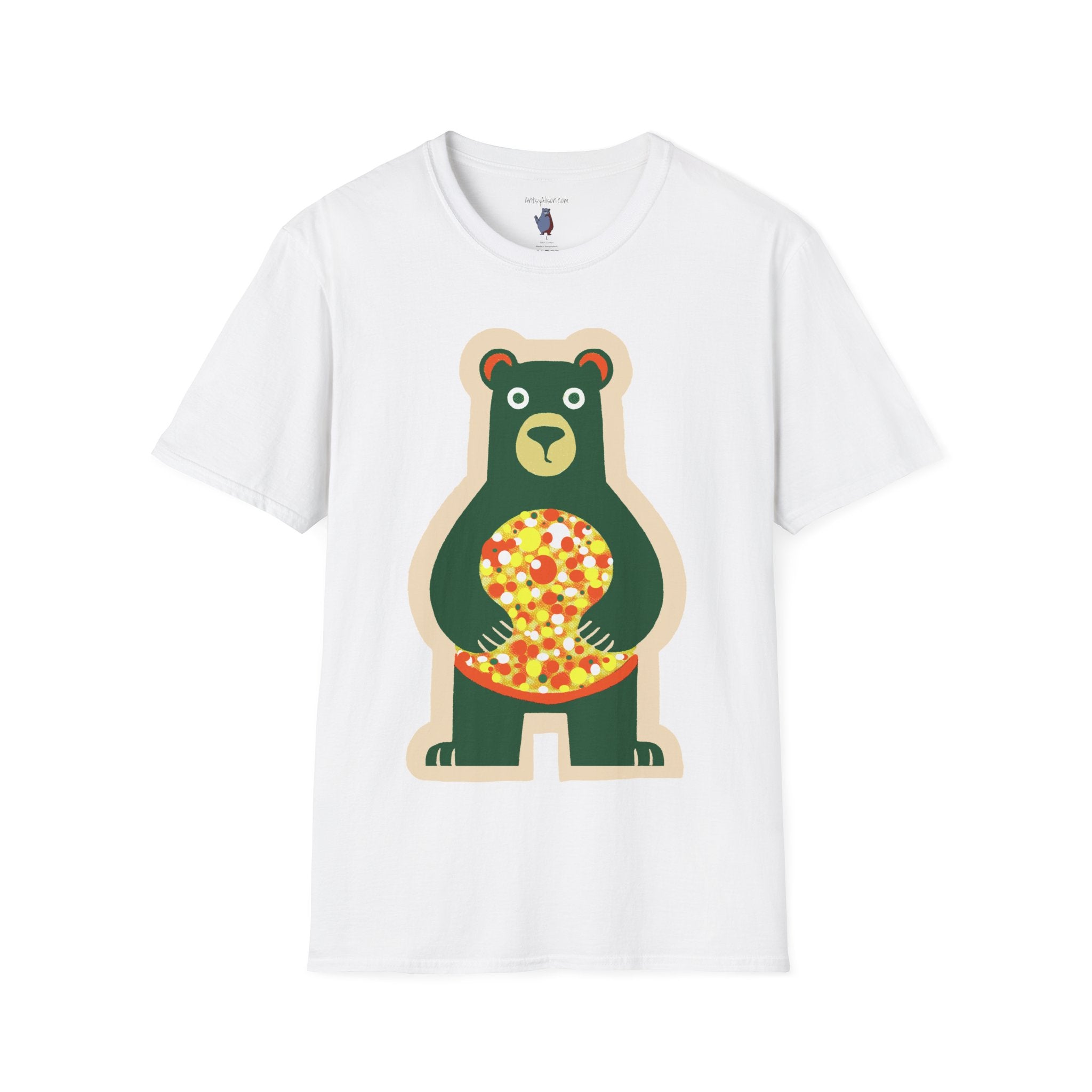 Mod Gumball Bear Graphic Art Tee - 100% Cotton T-Shirt