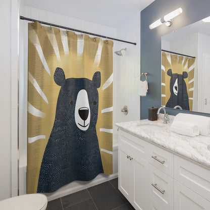 Good Morning Bear Shower Curtain