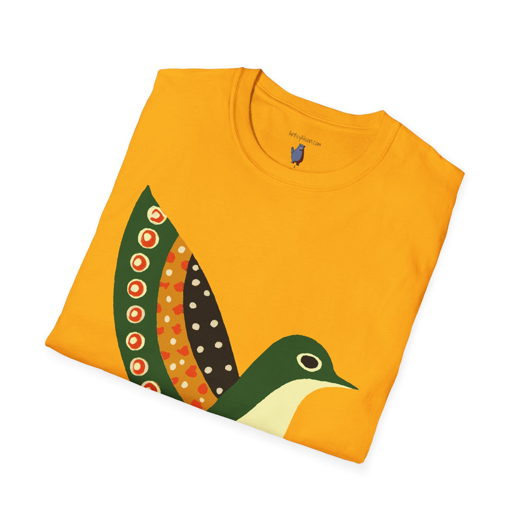 Ready to Fly Bird Graphic Art Tee - 100% Cotton T-Shirt