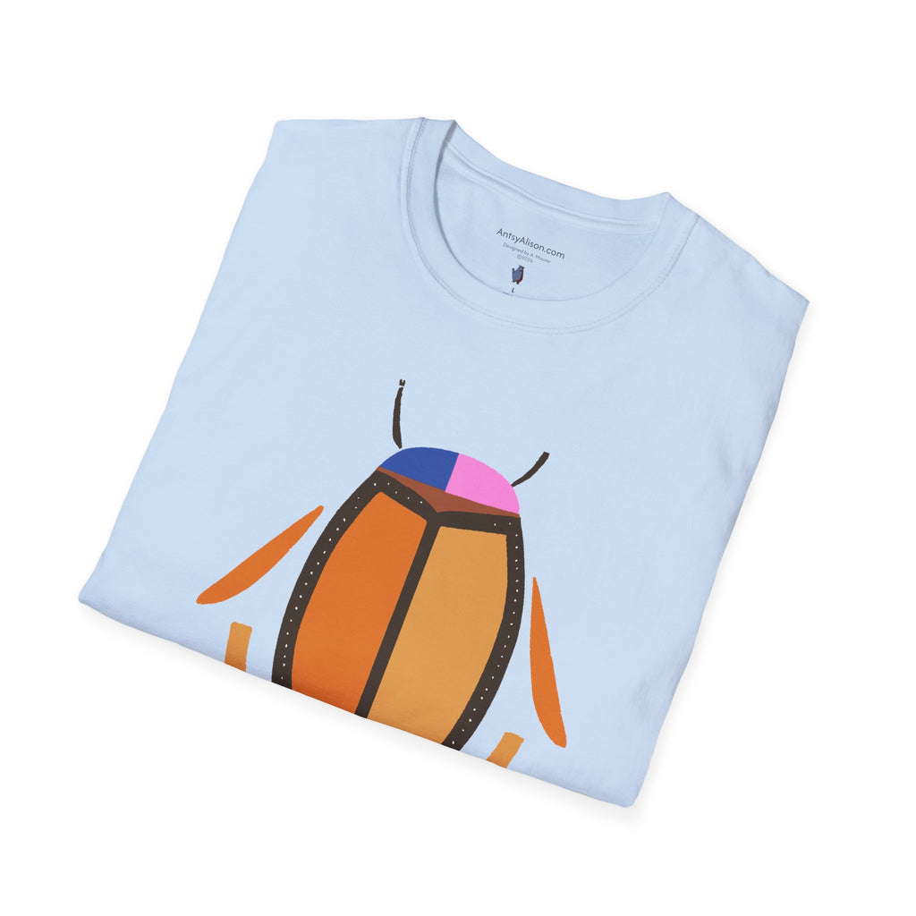 Midwest Modern Graphic Abstract Insect Beetle - Unisex Softstyle T-Shirt